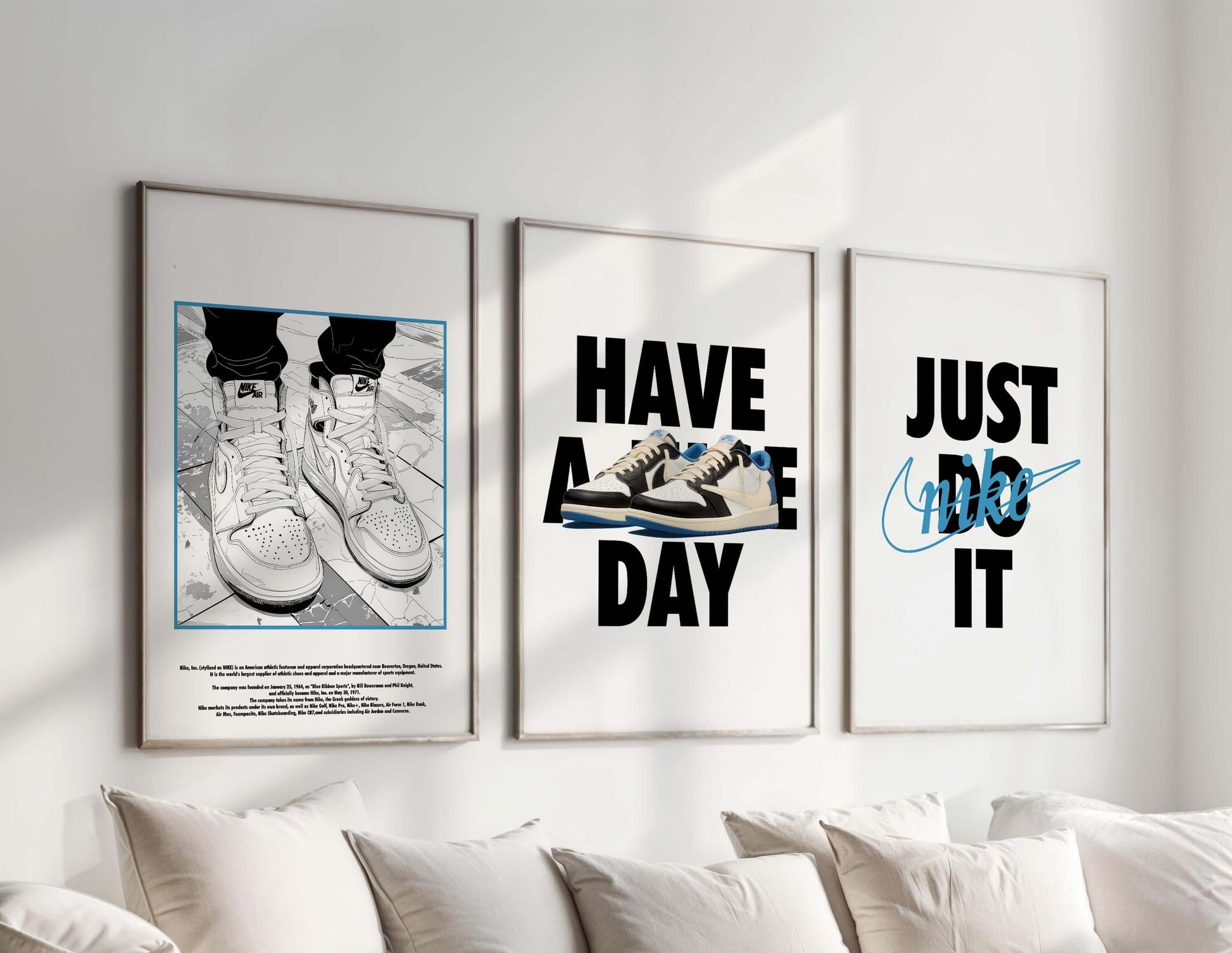 Nike Sneaker Wall Art Set of 3 - Haus of Prints