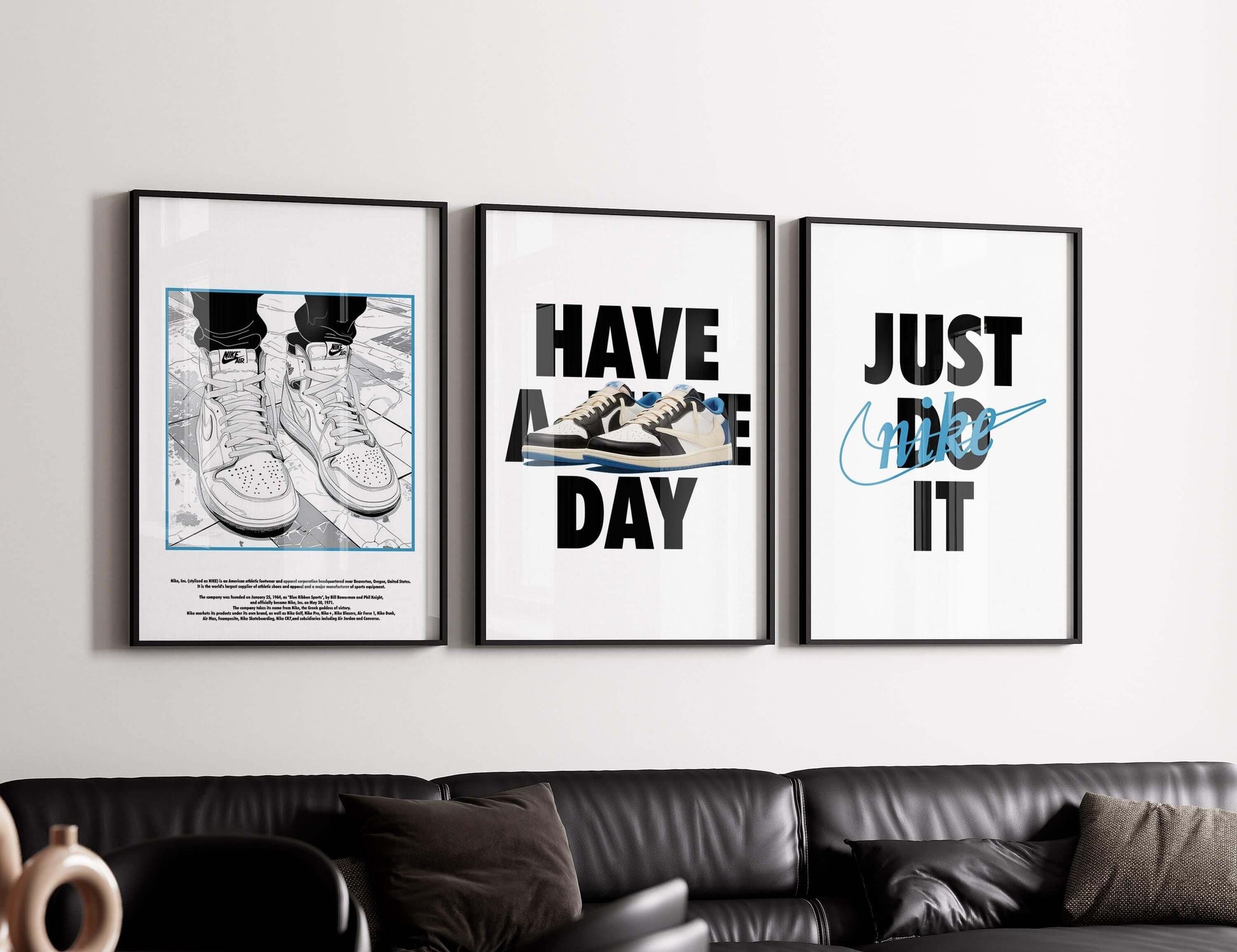Nike Sneaker Wall Art Set of 3 - Haus of Prints