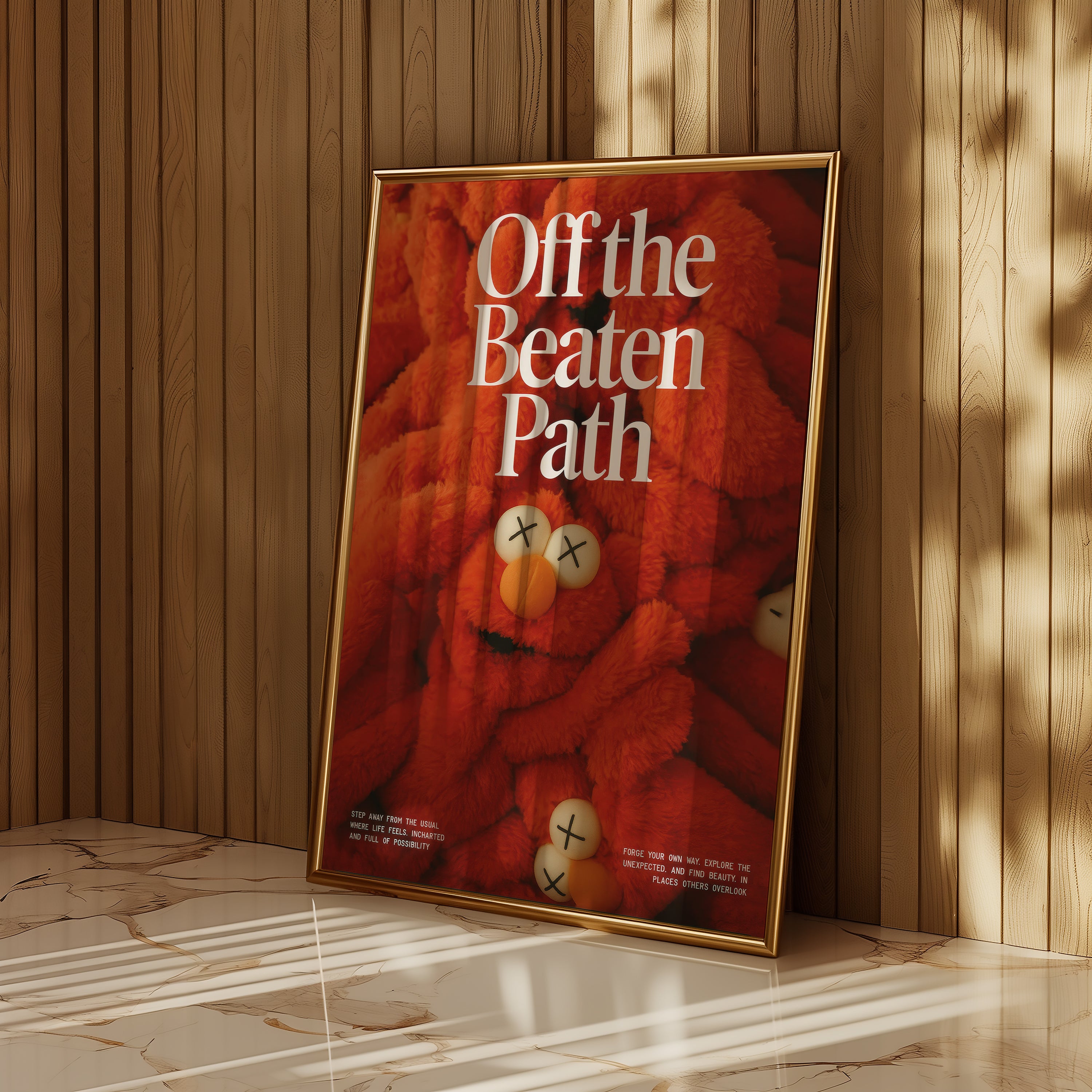 Off the Beaten Path – KAWS-Inspired Plush Art Print - FASHION Digital Wall Art Print  - Instant Download by Haus of Prints