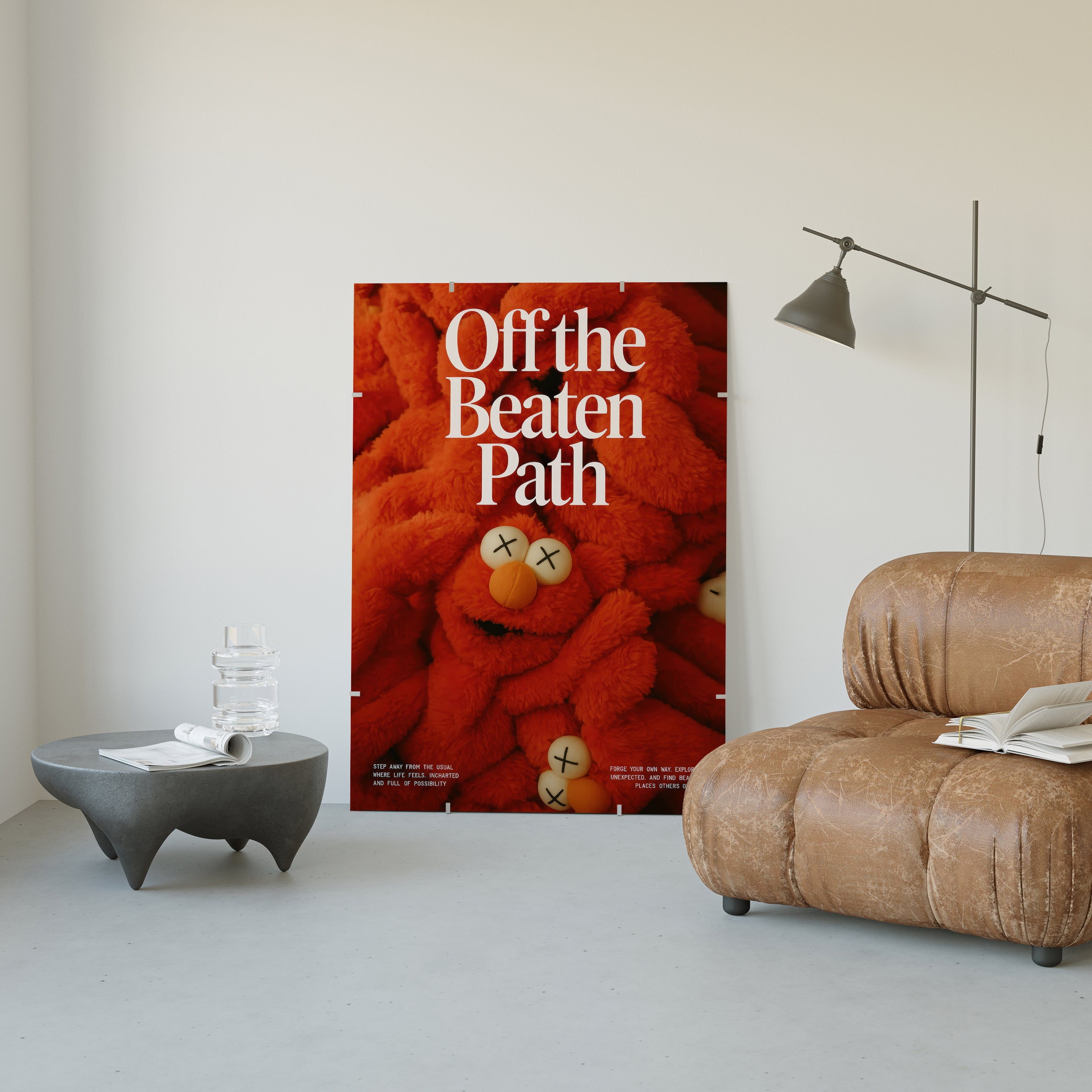 Off the Beaten Path – KAWS-Inspired Plush Art Print - FASHION Digital Wall Art Print  - Instant Download by Haus of Prints