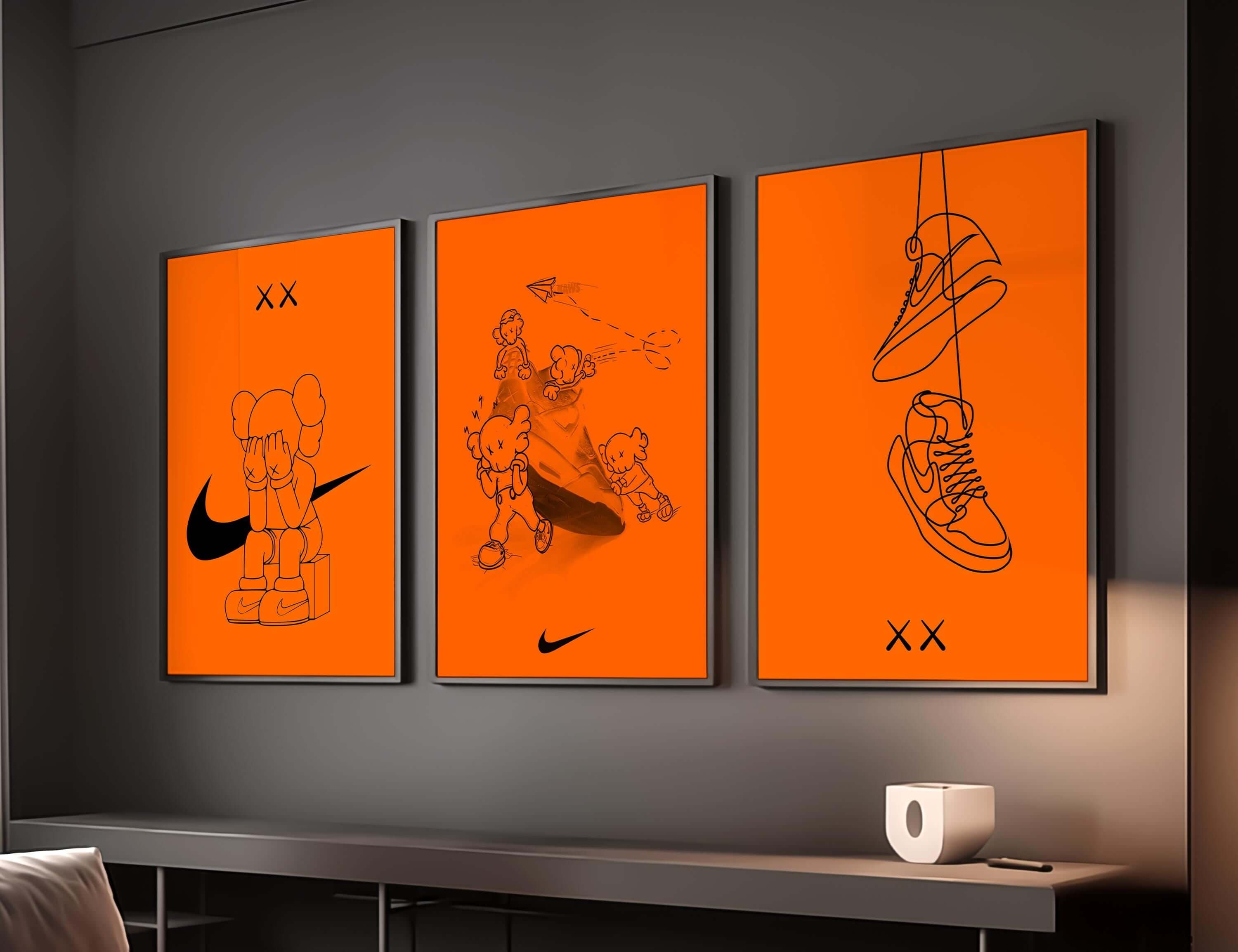 Orange Hypebeast Poster Set of 3 - Haus of Prints