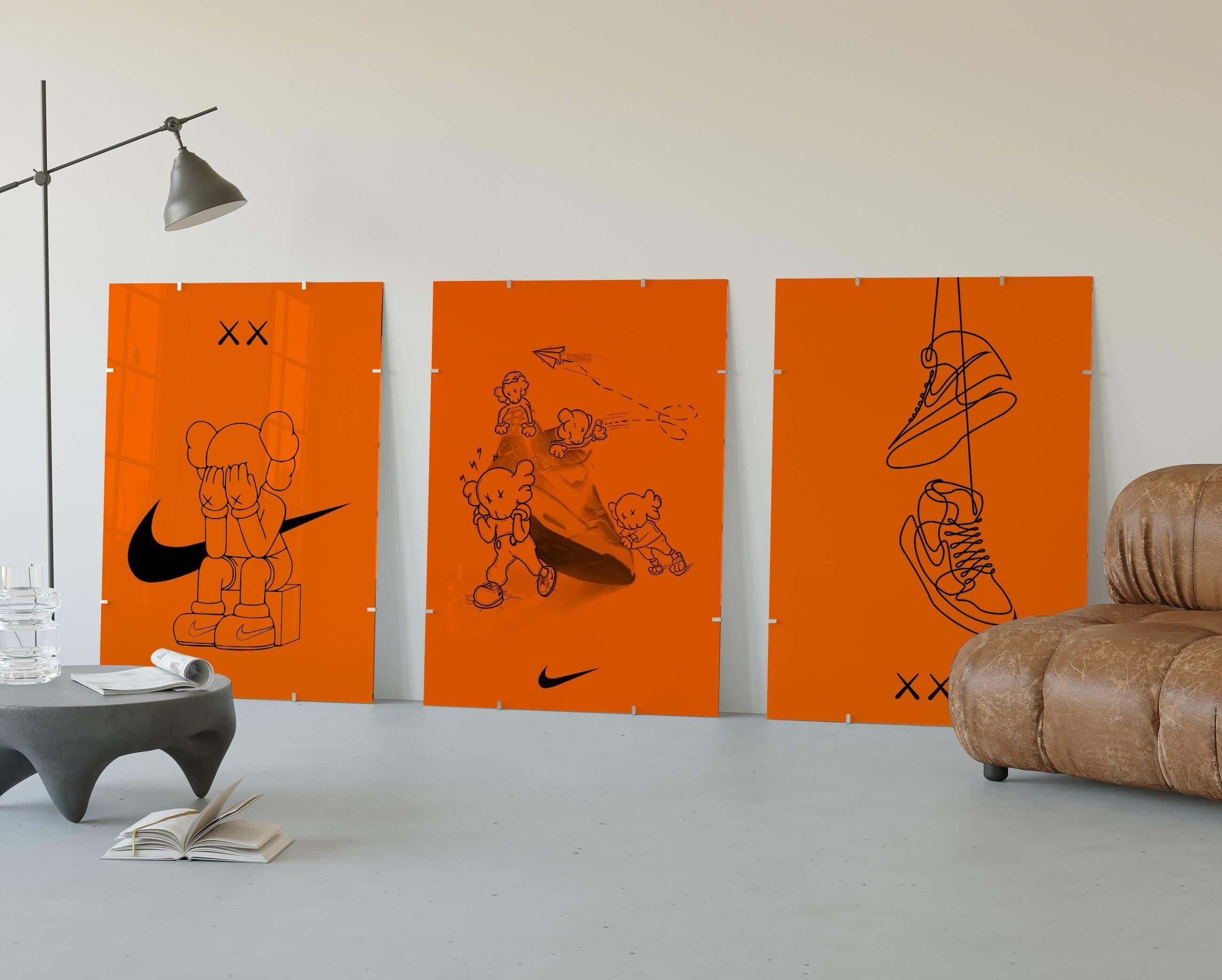 Orange Hypebeast Poster Set of 3 - Haus of Prints