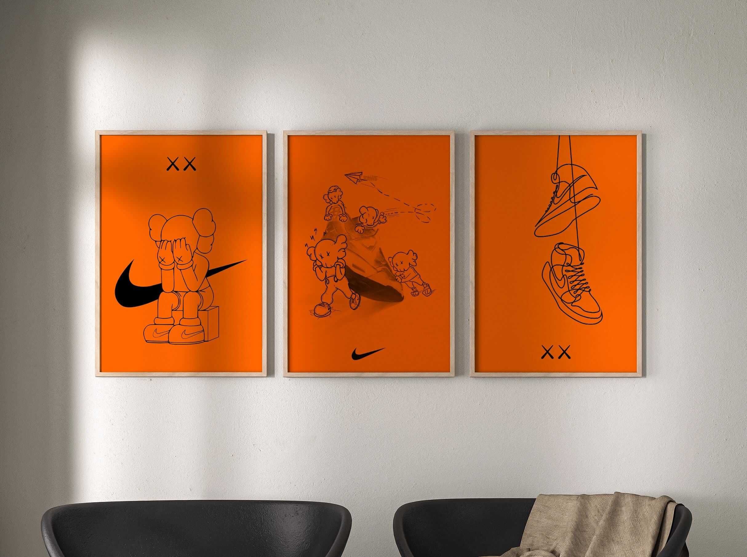 Orange Hypebeast Poster Set of 3 - Haus of Prints