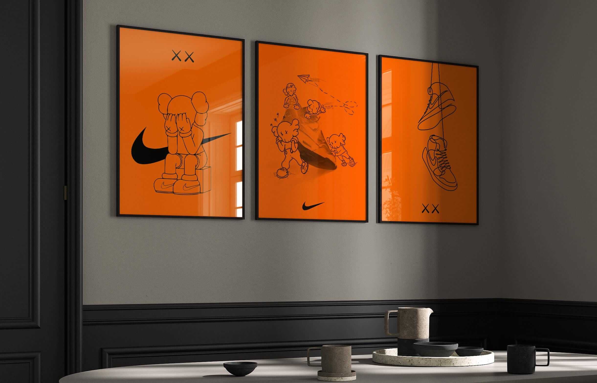 Orange Hypebeast Poster Set of 3 - Haus of Prints