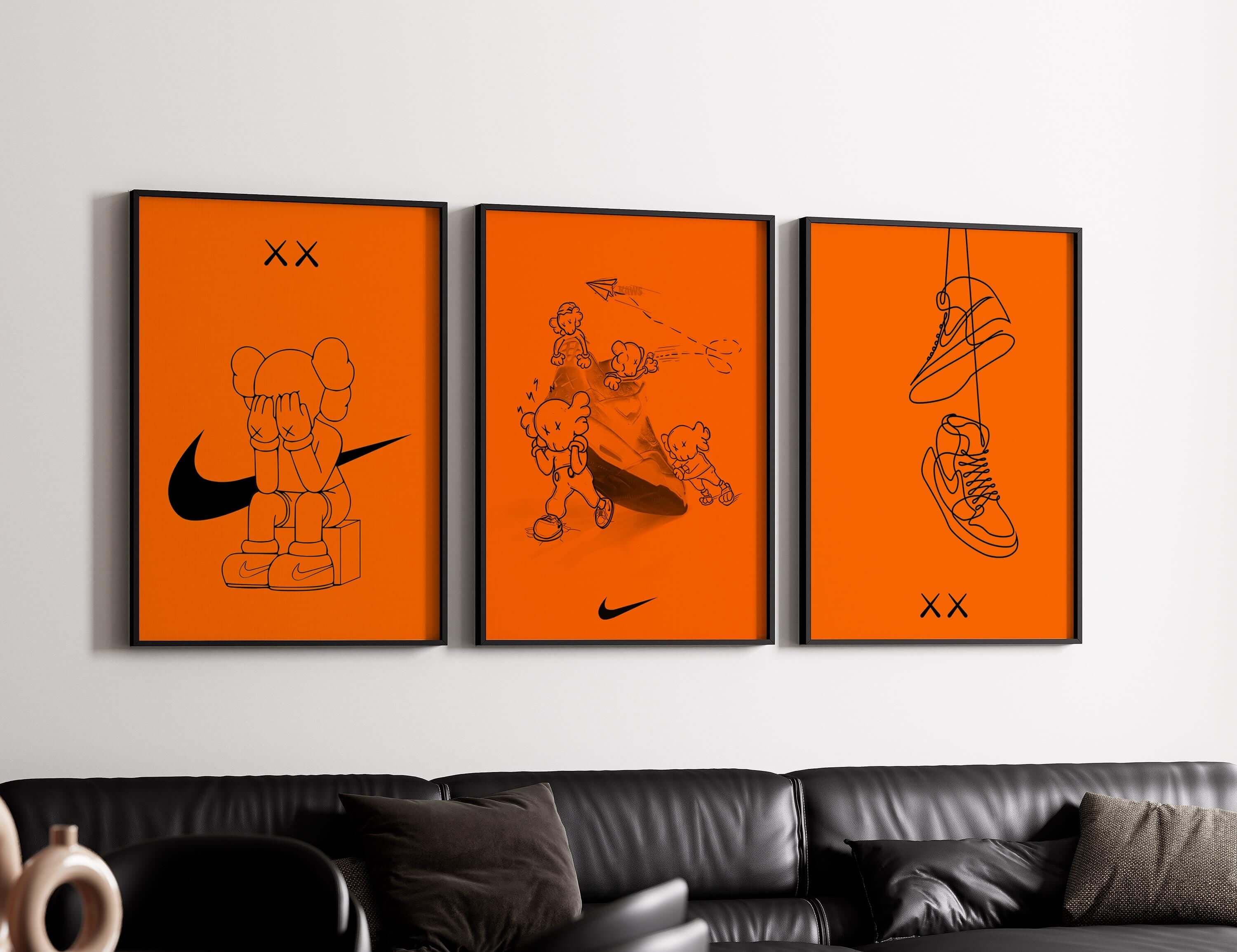 Orange Hypebeast Poster Set of 3 - Haus of Prints
