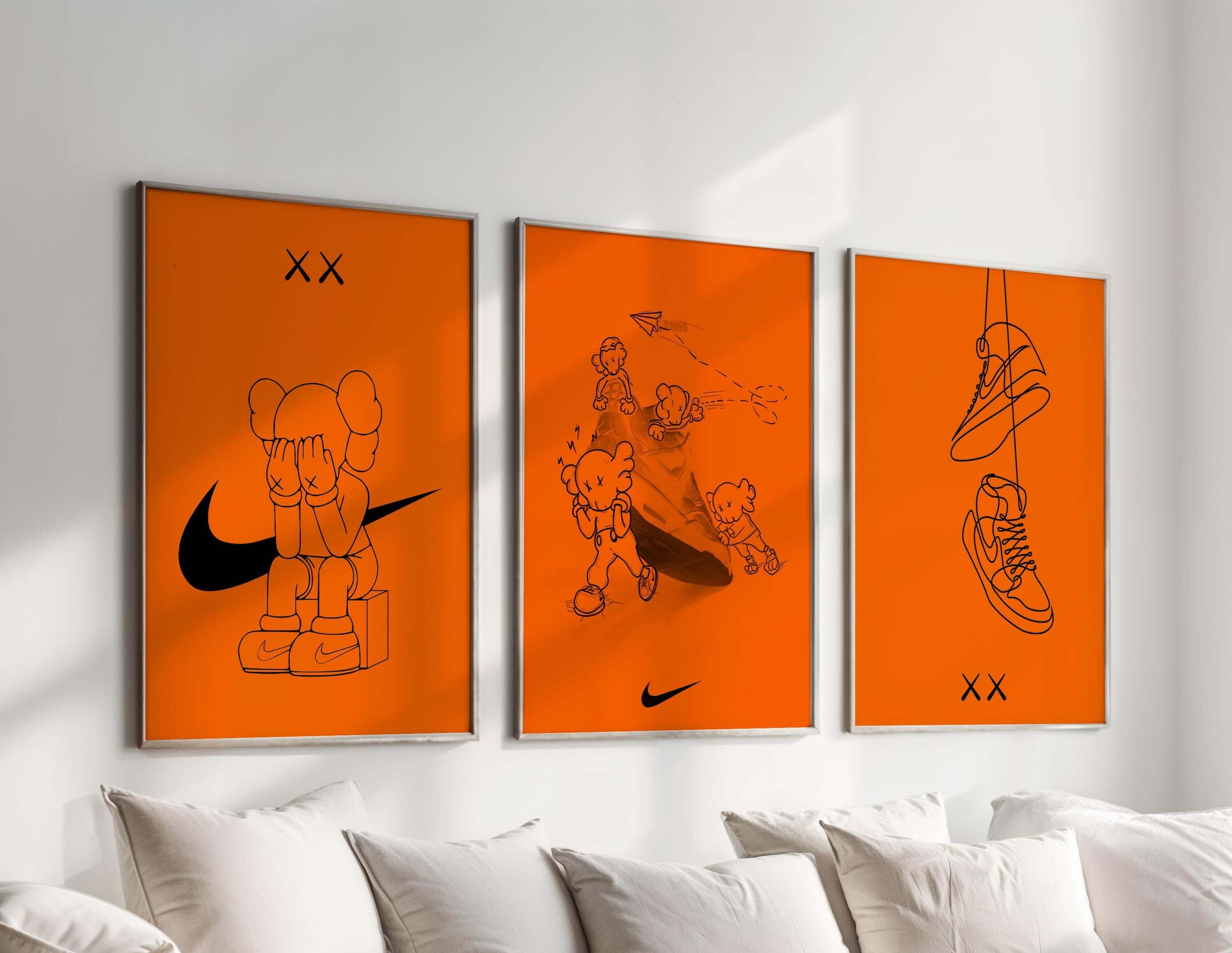 Orange Hypebeast Poster Set of 3 - Haus of Prints