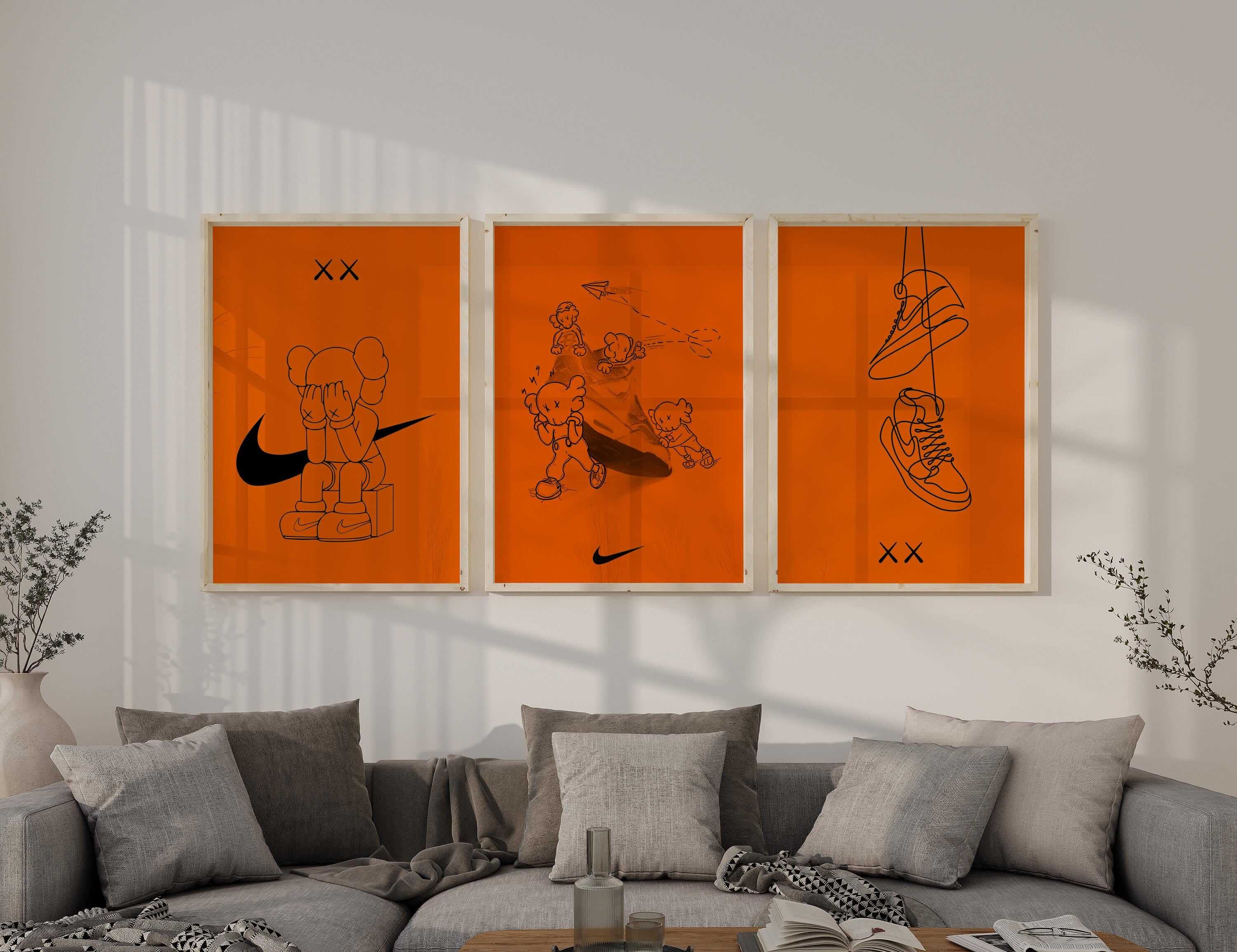 Orange Hypebeast Poster Set of 3 - Haus of Prints