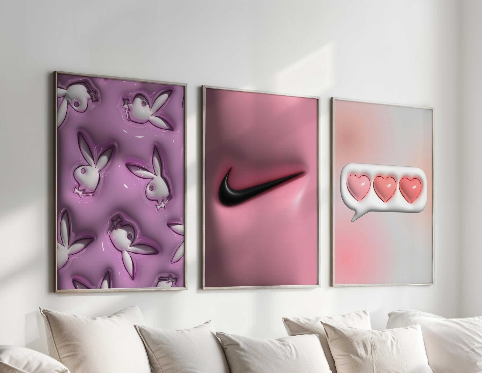 Pink Hypebeast Room Decor Set of 6 - Haus of Prints