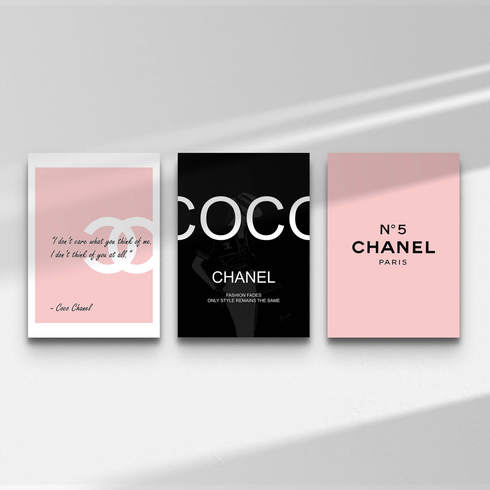 Pink Luxury Fashion Prints Set of 3 - Haus of Prints