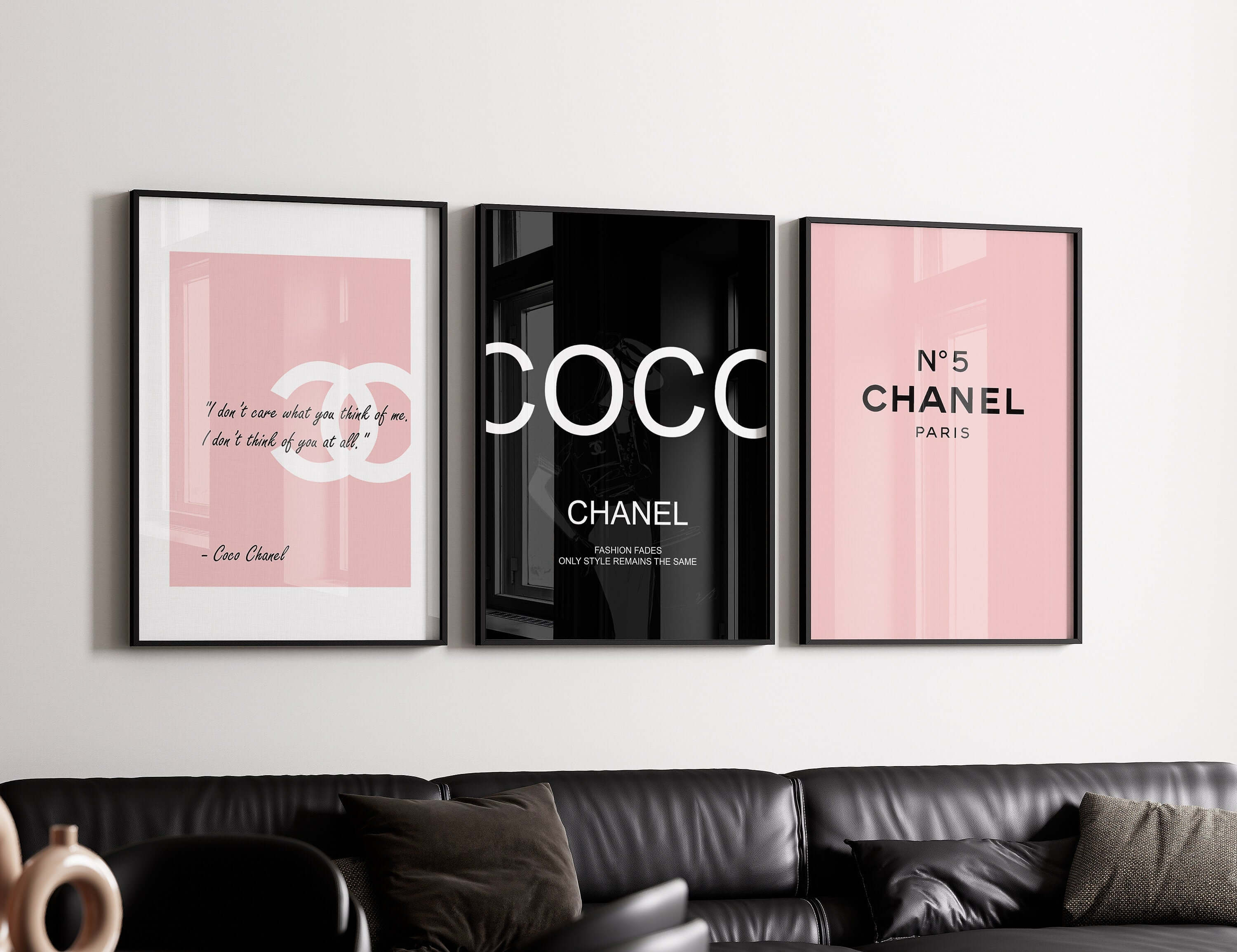 Pink Luxury Fashion Prints Set of 3 - Haus of Prints