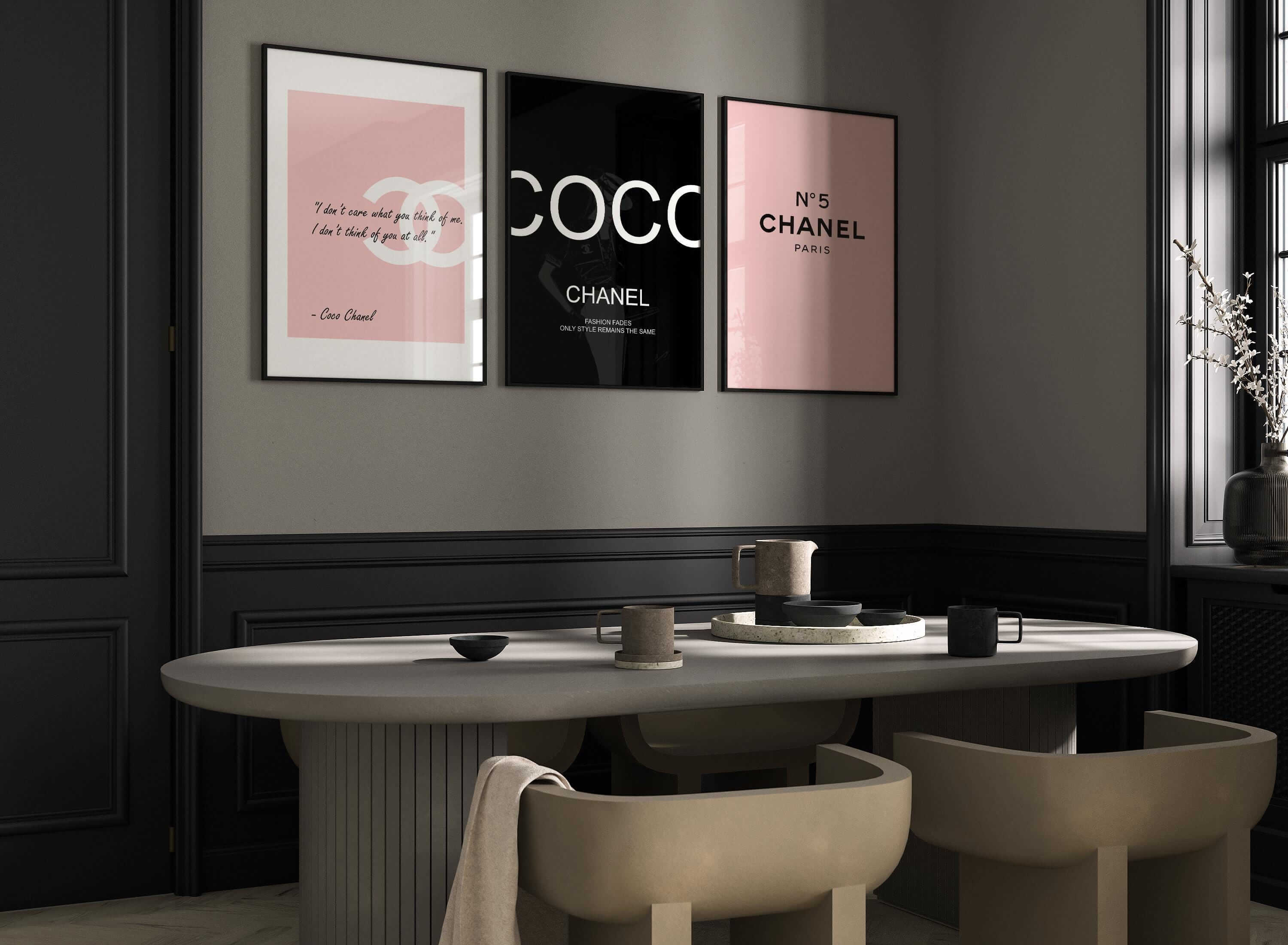 Pink Luxury Fashion Prints Set of 3 - Haus of Prints