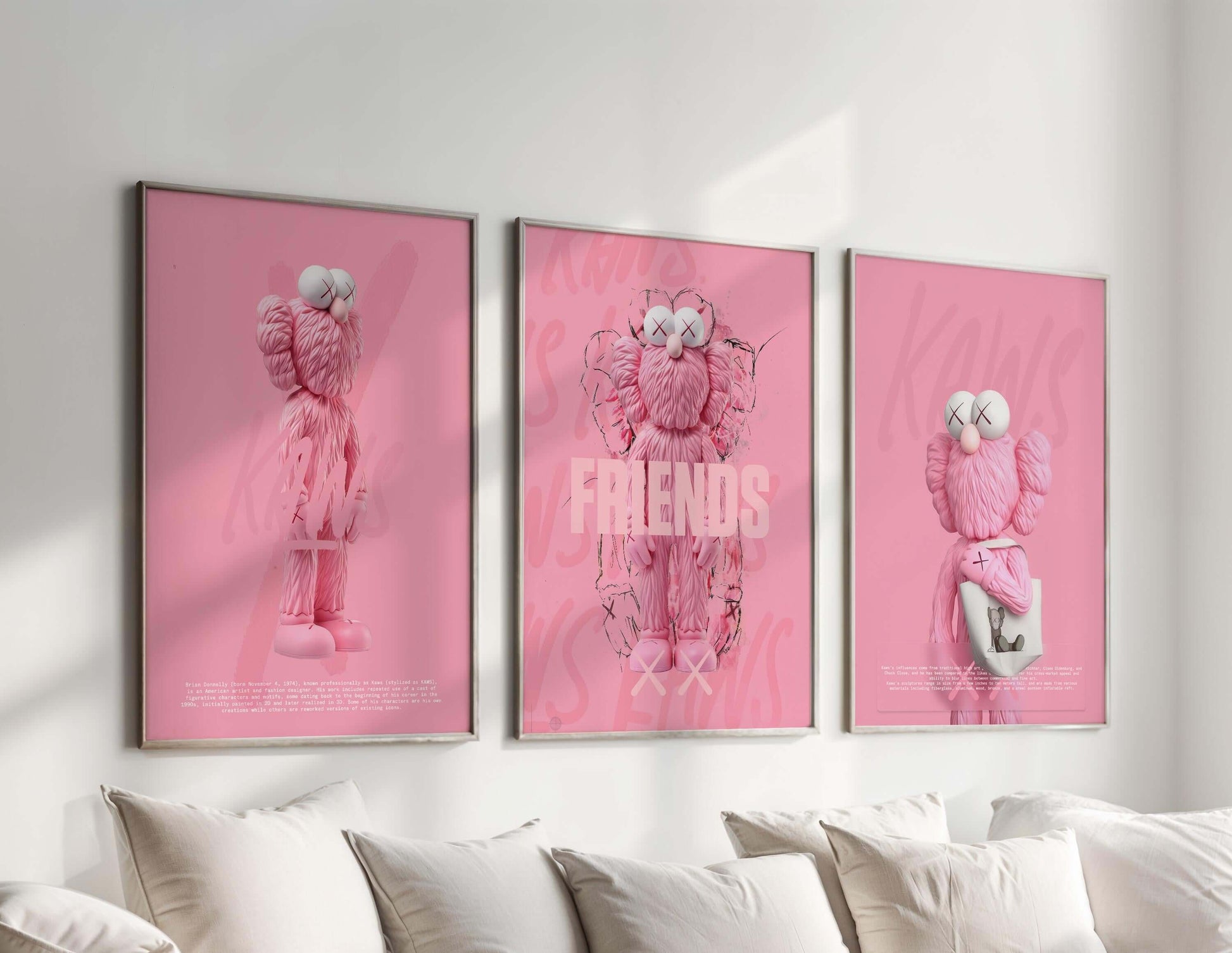 Pink Urban Wall Art Set of 3 - Haus of Prints