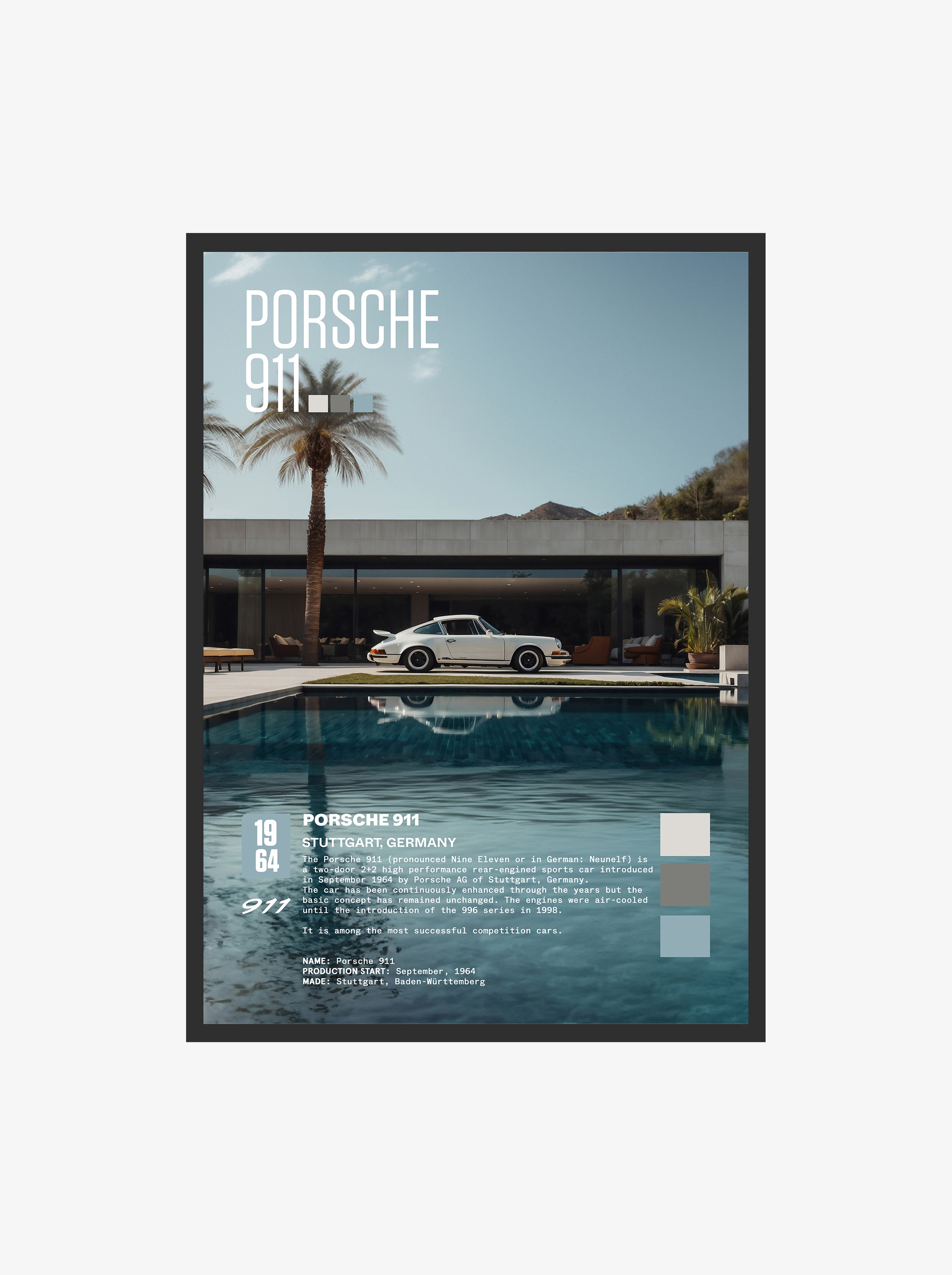 Vintage Porsche 911 Poster Digital Download