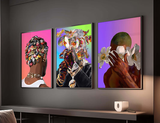Printable Black Men Poster Set of 3 - Printable Wall Art by Haus of Prints