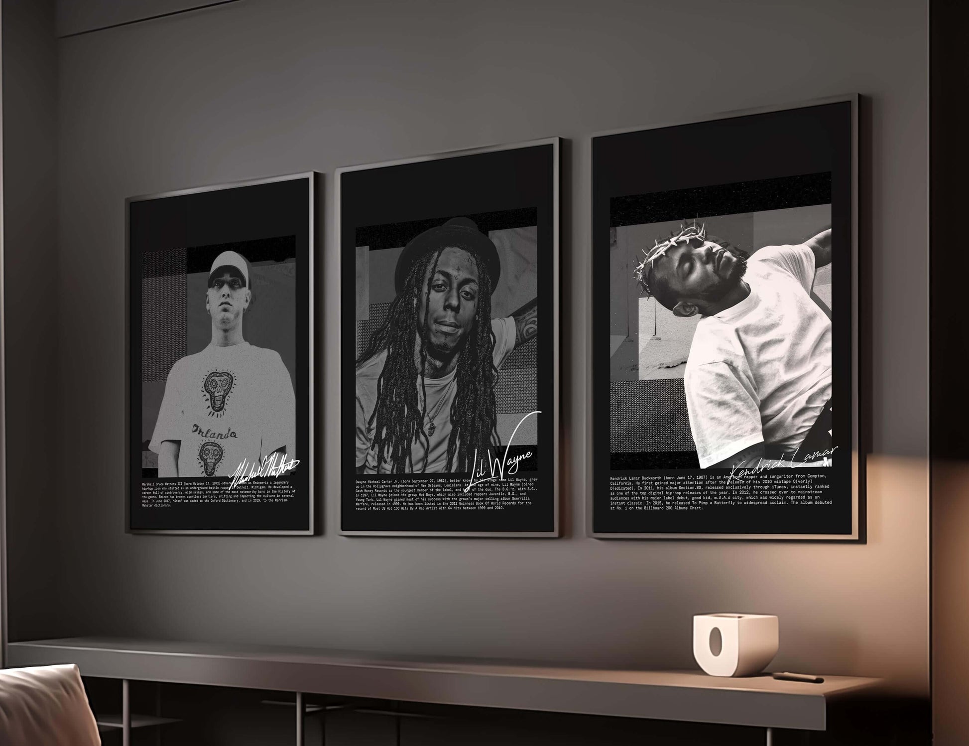 Rap Album Cover Wall Art Set of 3 - Haus of Prints