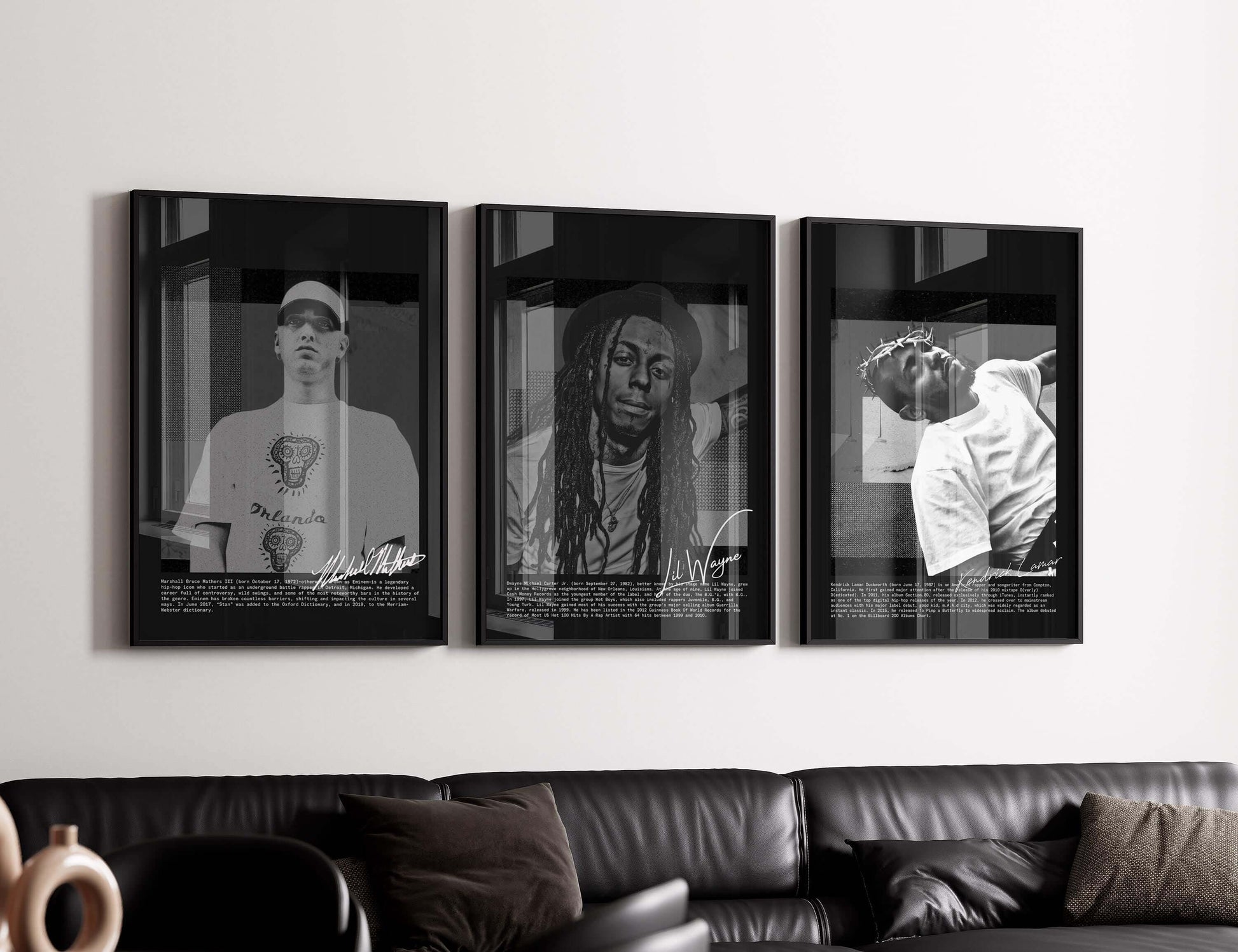 Rap Album Cover Wall Art Set of 3 - Haus of Prints
