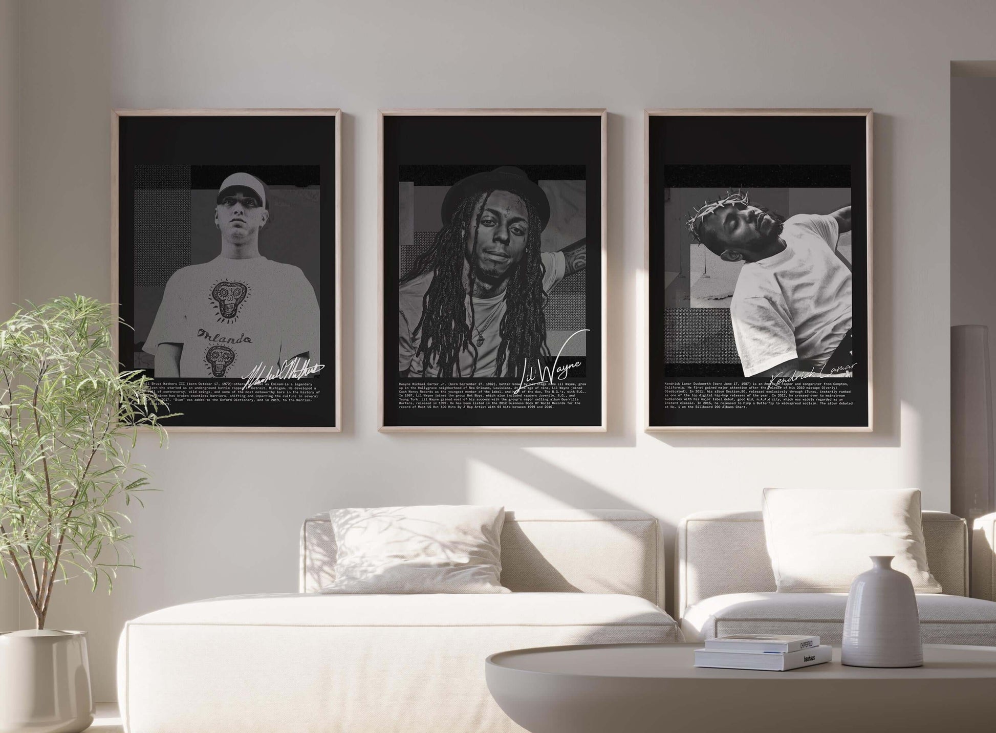Rap Album Cover Wall Art Set of 3 - Haus of Prints