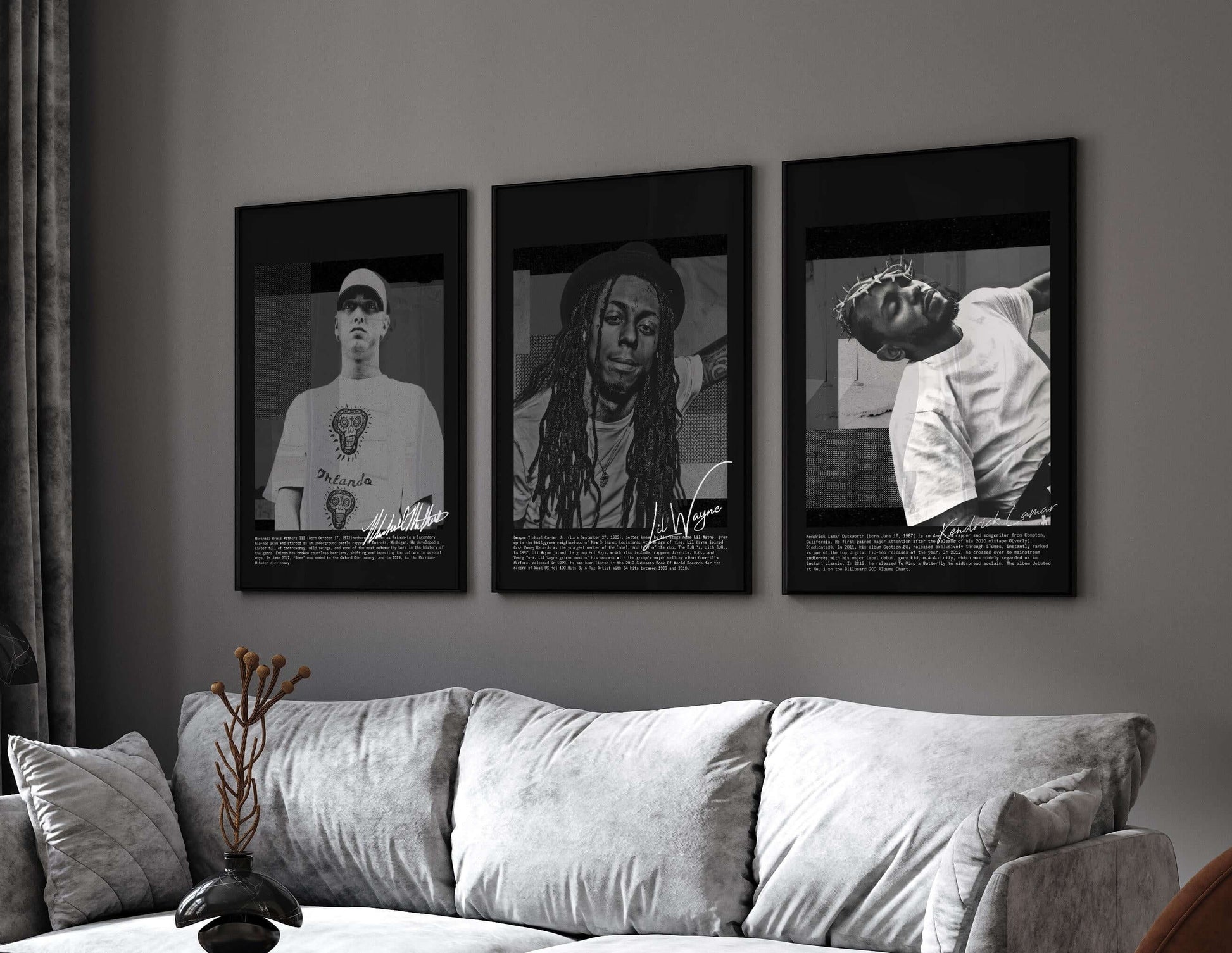 Rap Album Cover Wall Art Set of 3 - Haus of Prints