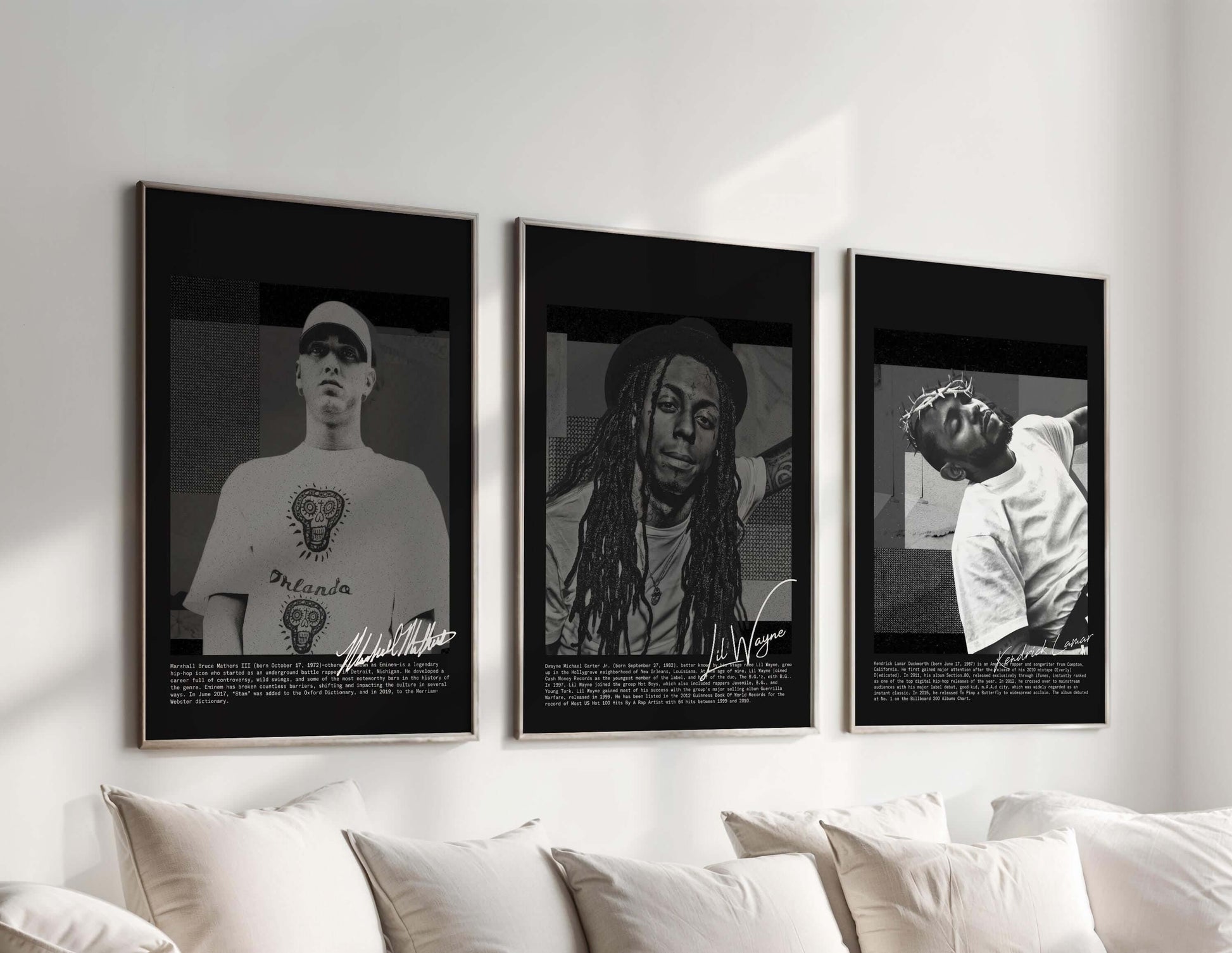 Rap Album Cover Wall Art Set of 3 - Haus of Prints