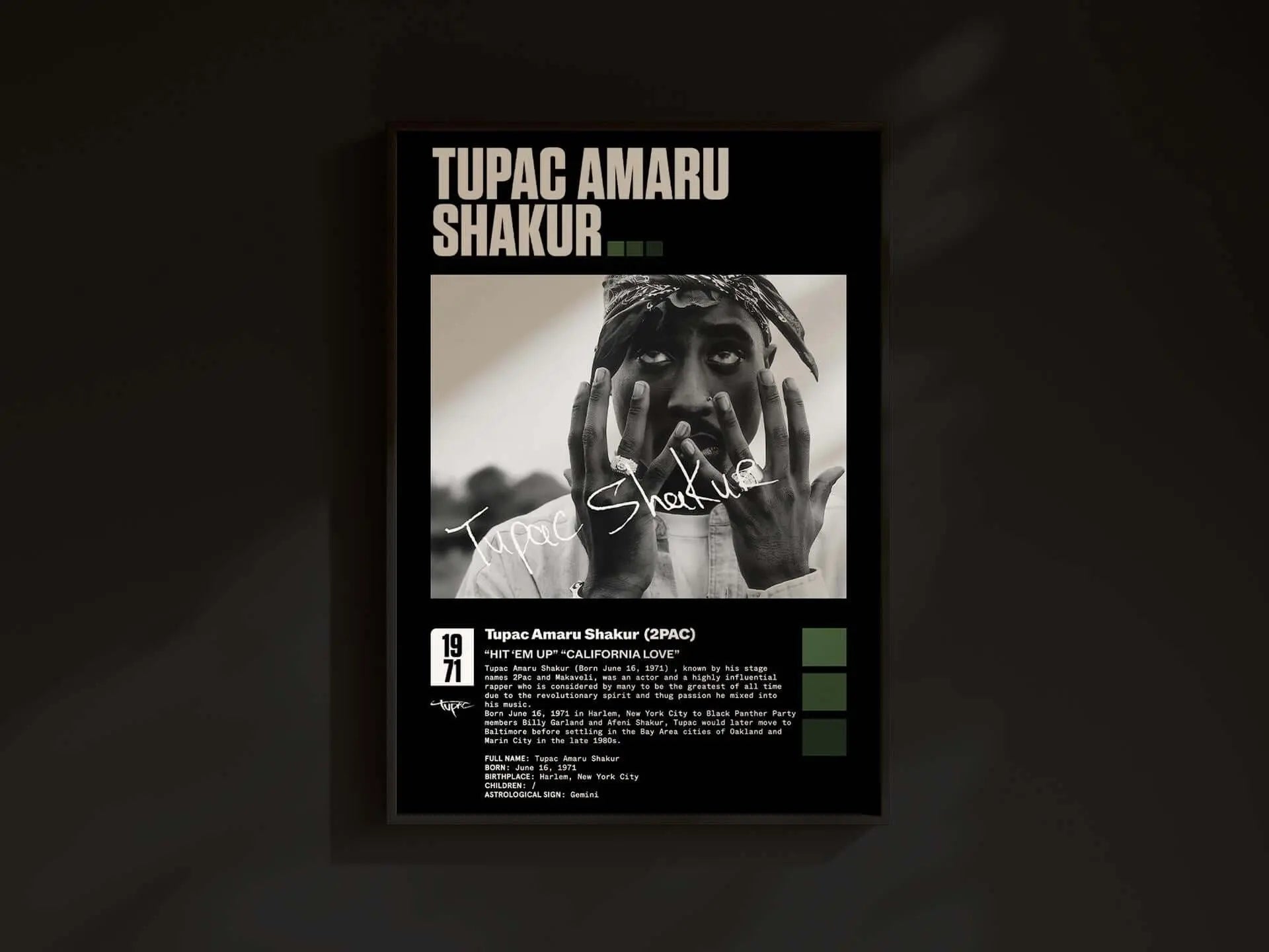 HAUS OF PRINTS Rap legends Poster Set of 3 - MUSIC POSTERS featuring Rap legends Poster design elements