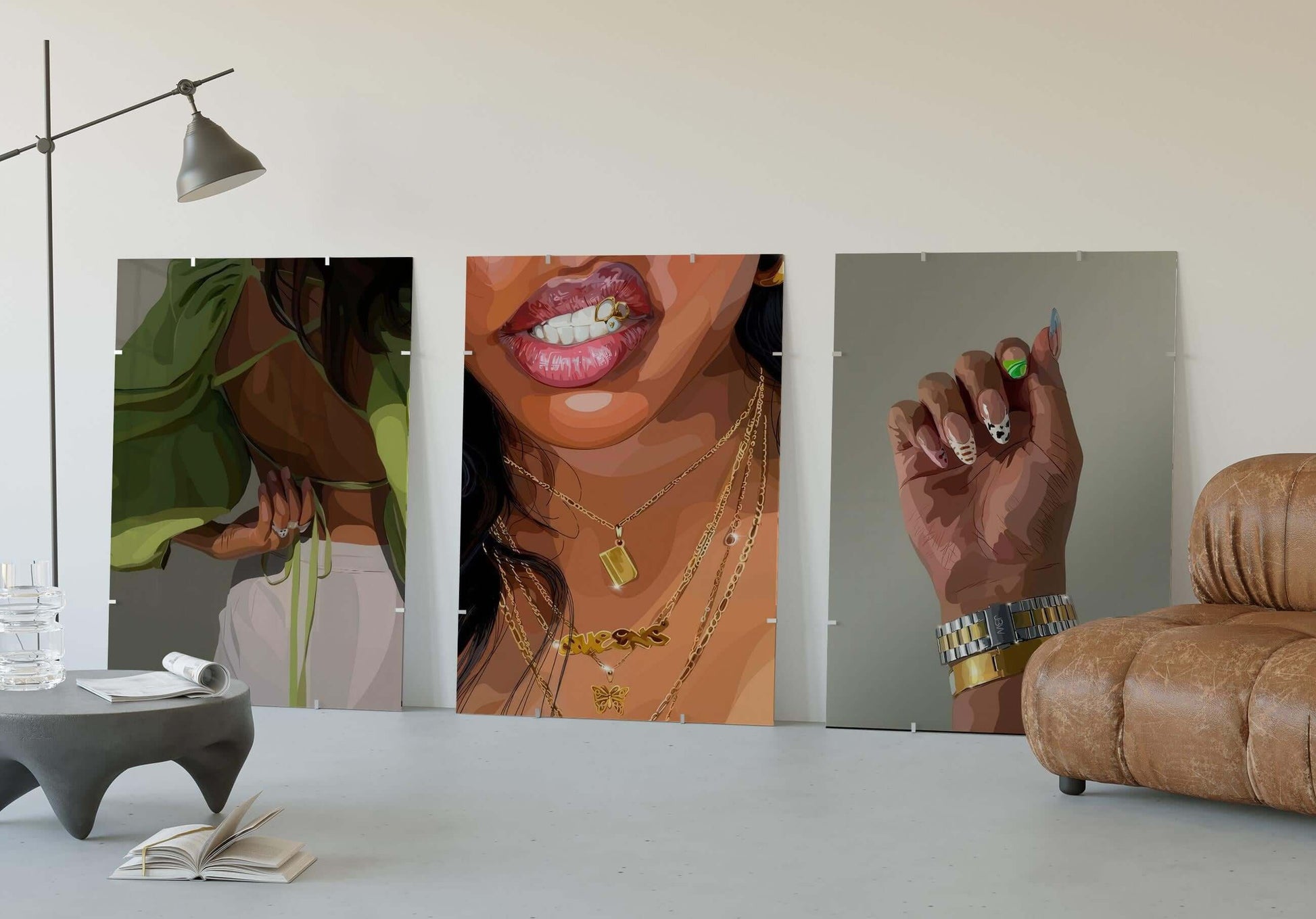 Set of 12 Minimalist Black Woman Art Prints - Haus of Prints