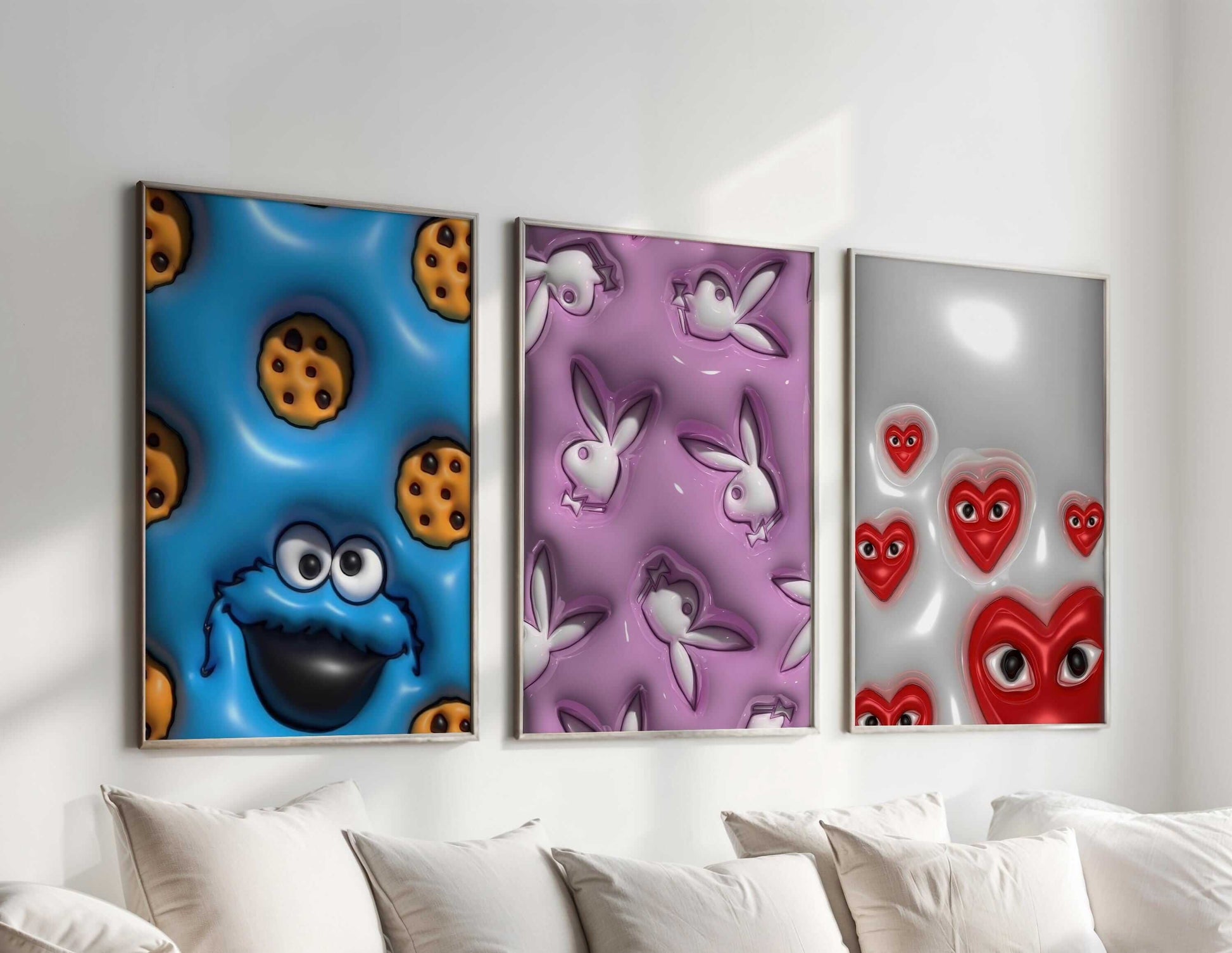 Set of 12 Trendy Hypebeast 3D Posters - Haus of Prints