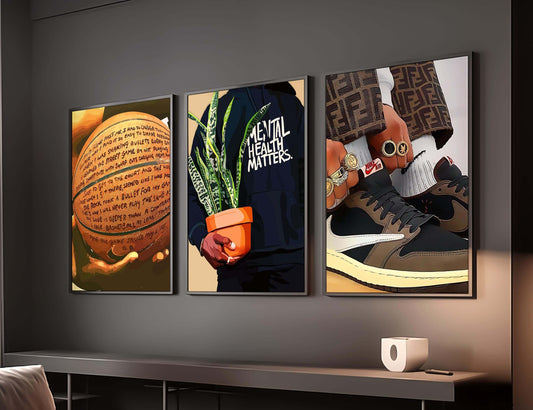 Set of 3 Black Man Art Posters - Haus of Prints