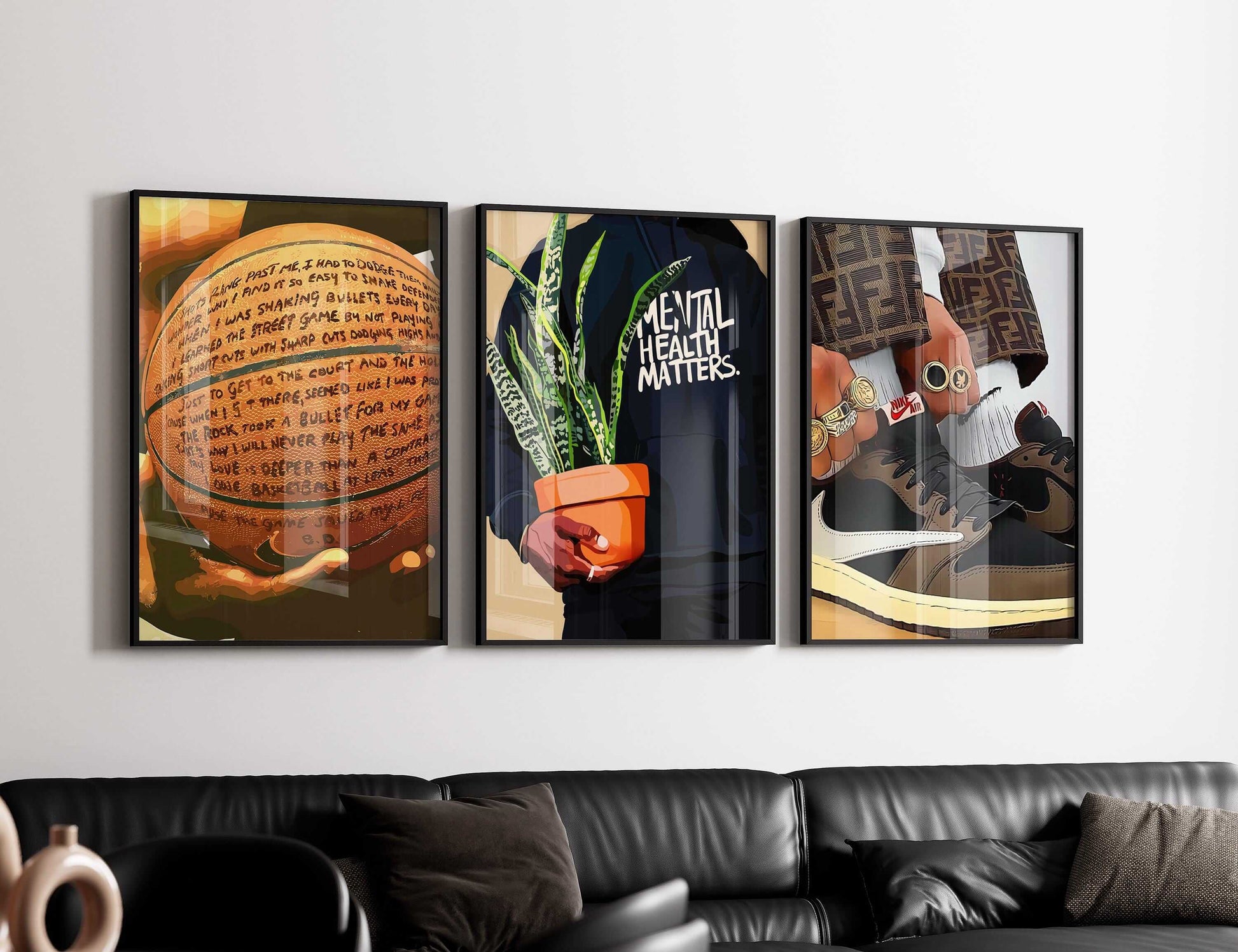 Set of 3 Black Man Art Posters - Haus of Prints