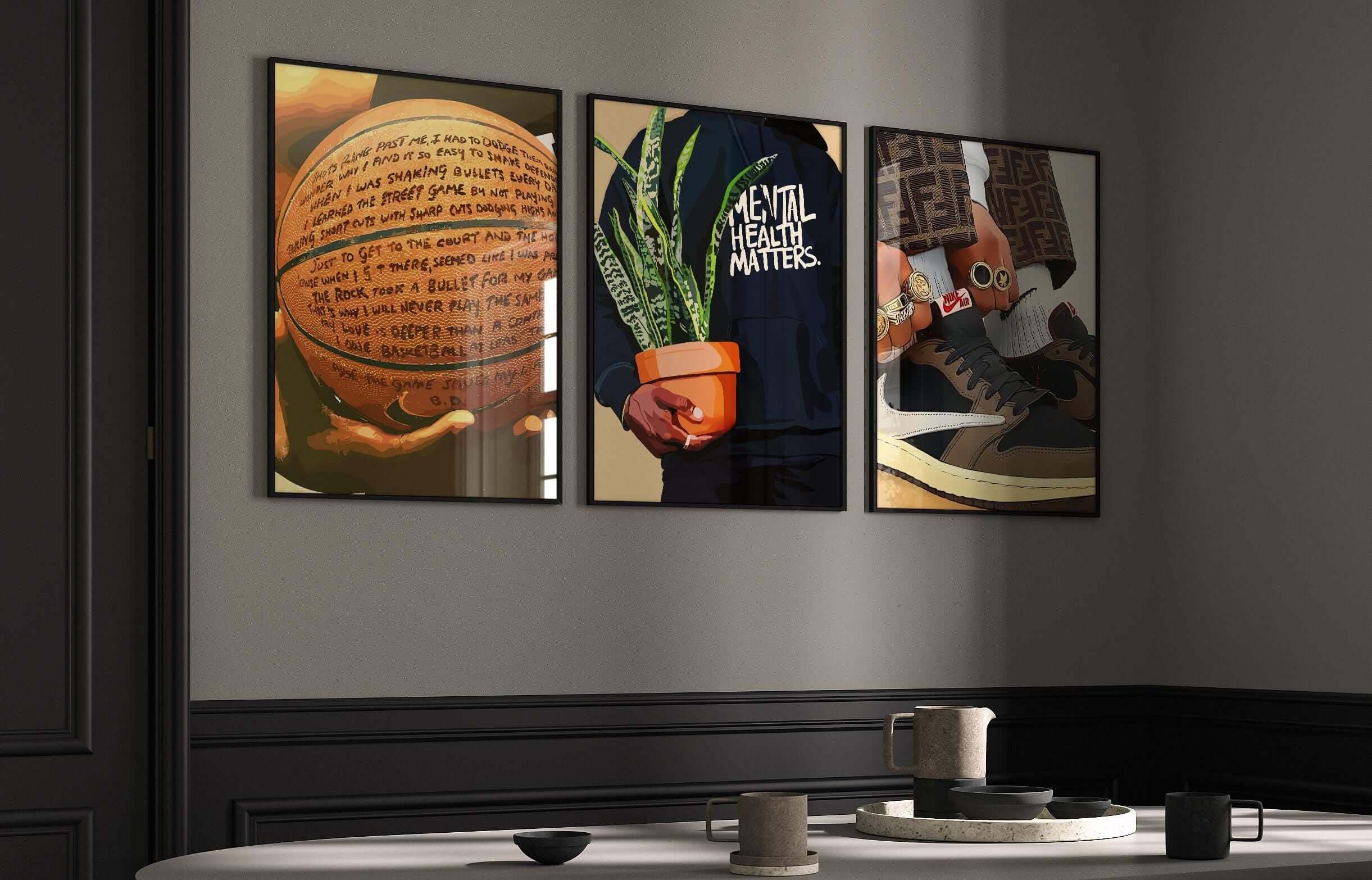 Set of 3 Black Man Art Posters - Haus of Prints