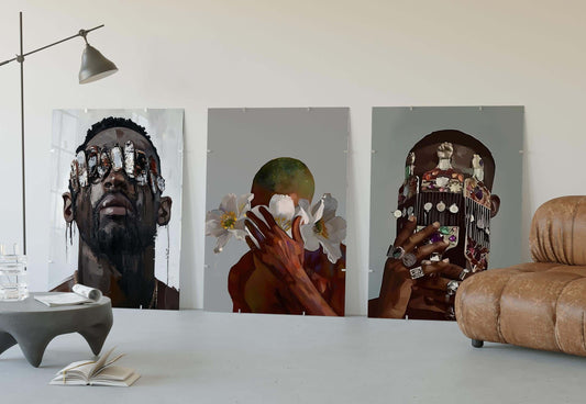 Set of 3 Black Men Wall Art Prints - Printable Wall Art by Haus of Prints