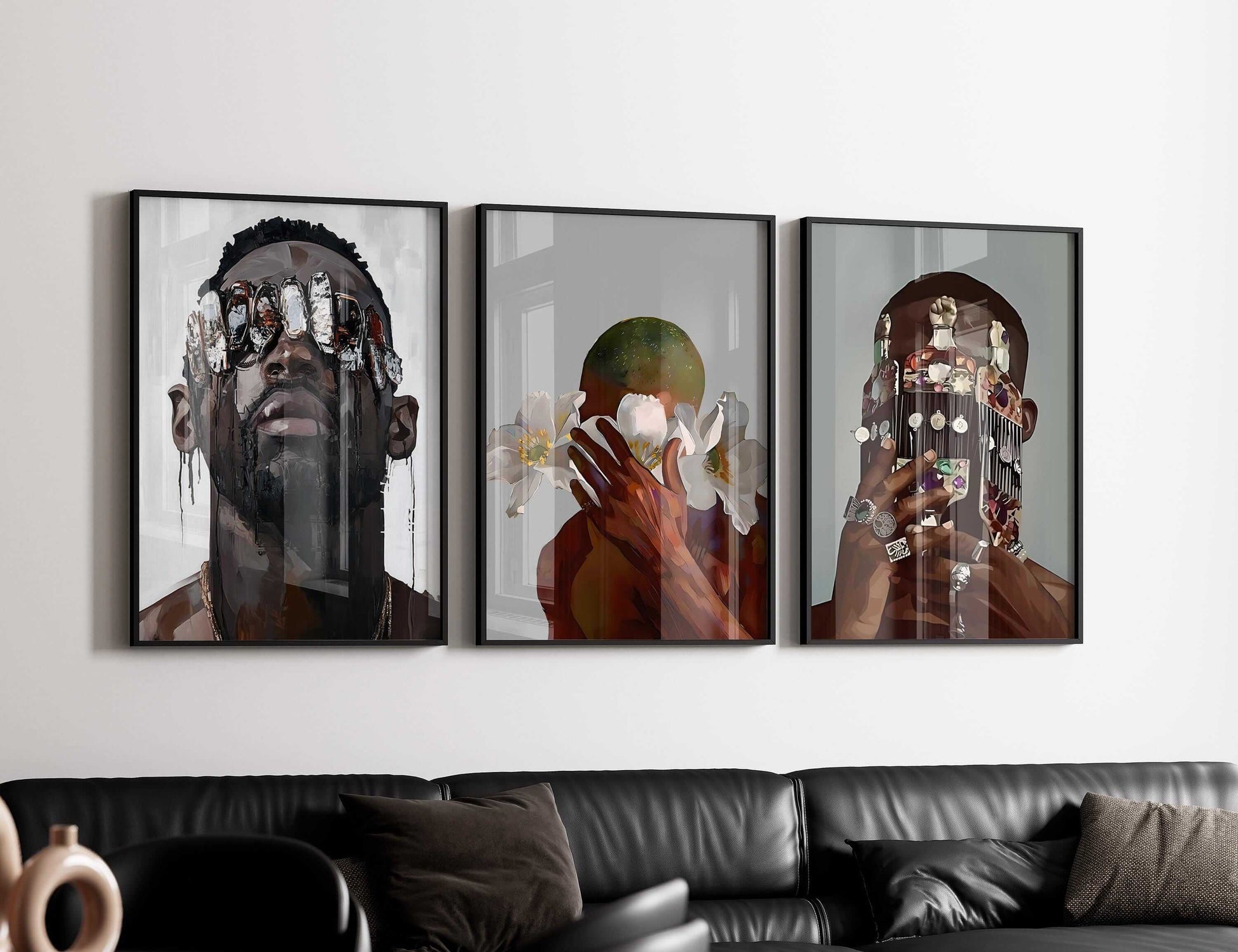 Set of 3 Black Men Wall Art Prints - Haus of Prints
