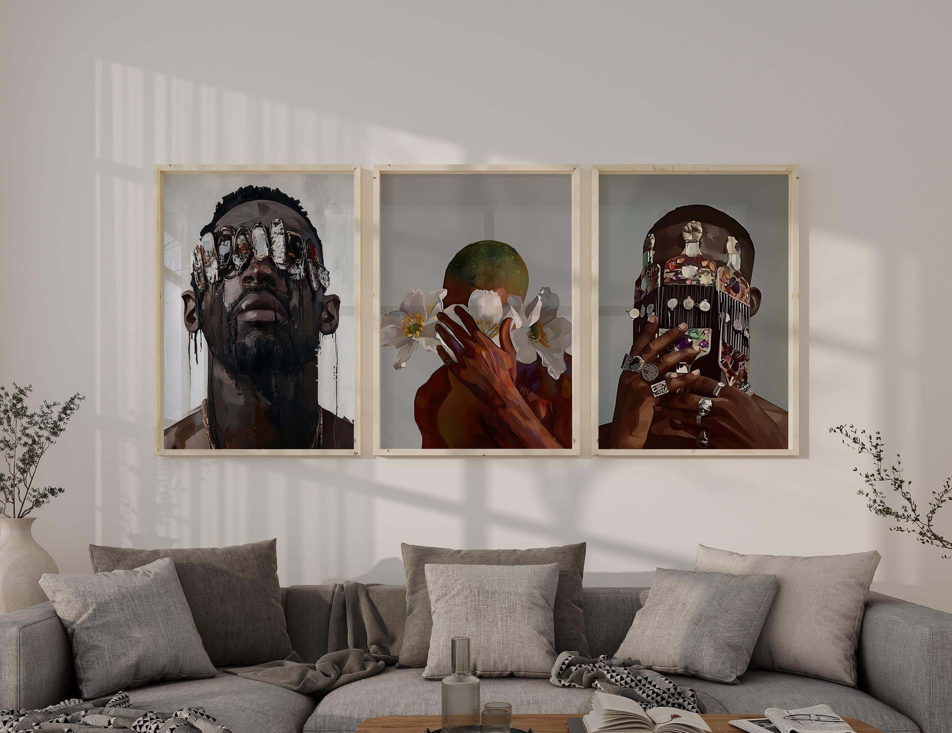 Set of 3 Black Men Wall Art Prints - Haus of Prints