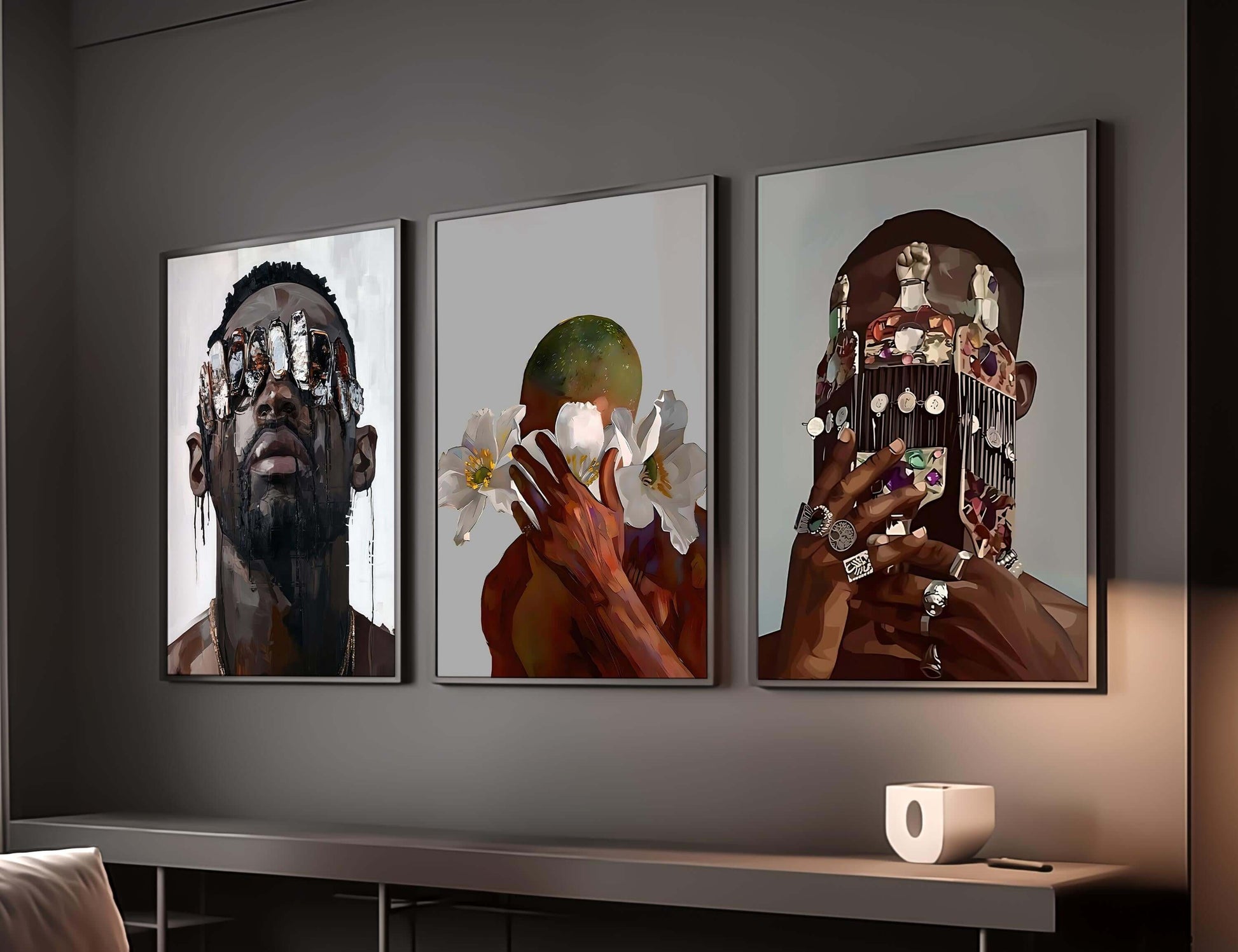 Set of 3 Black Men Wall Art Prints - Haus of Prints
