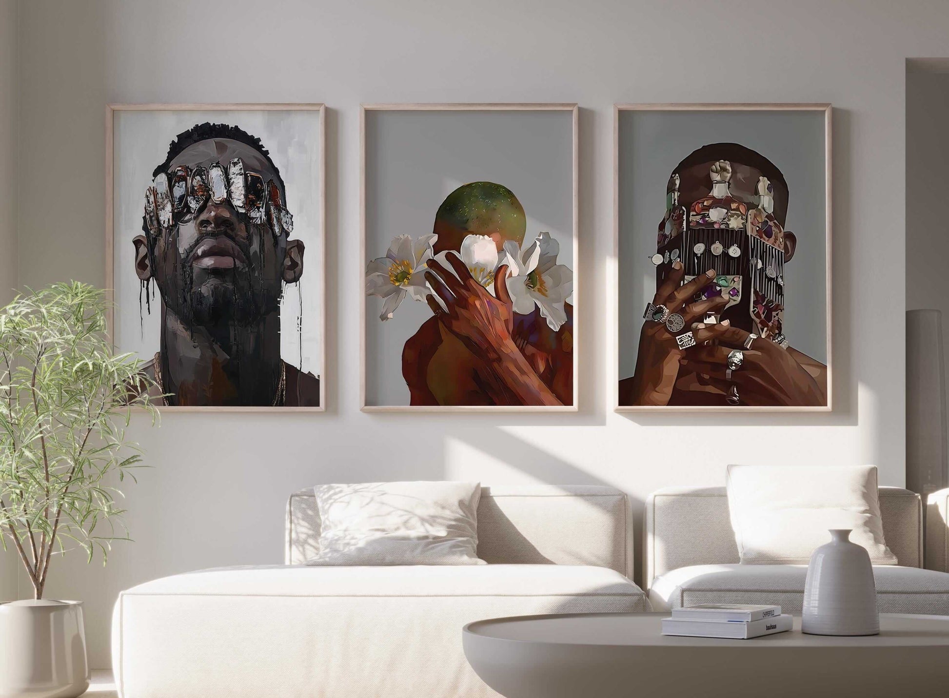 Set of 3 Black Men Wall Art Prints - Haus of Prints