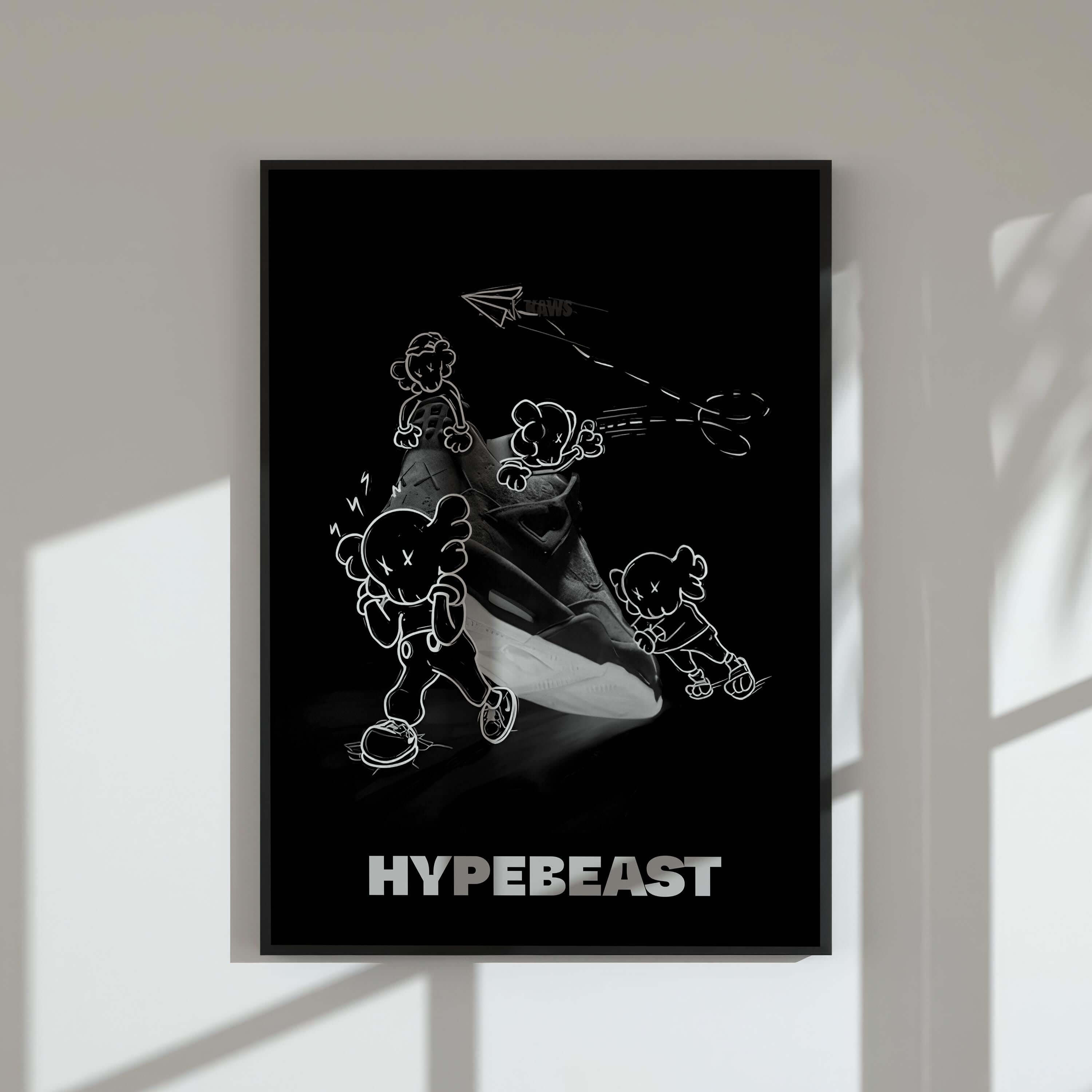 Set of 3 Black and White Hypebeast Posters - Haus of Prints