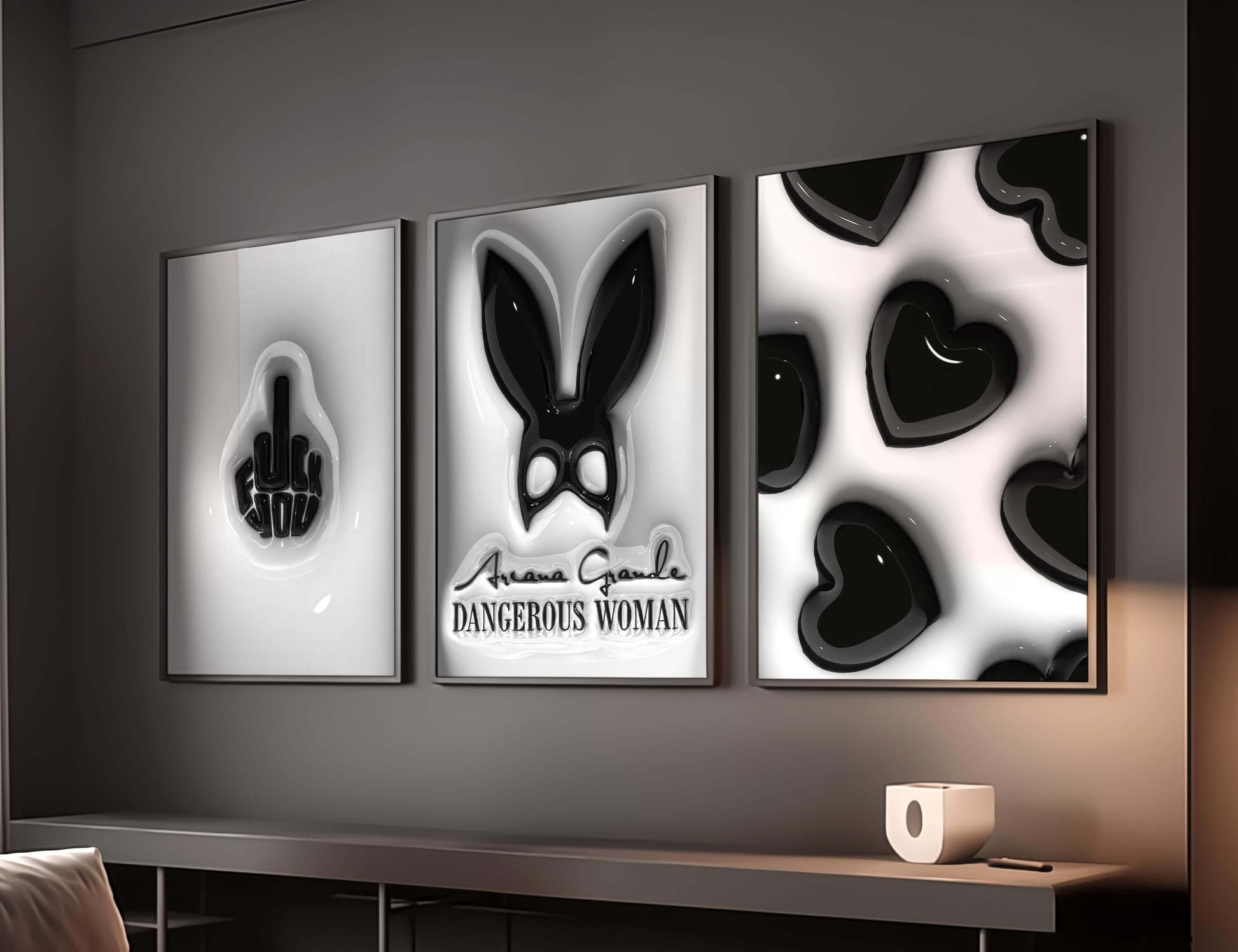 Set of 3 Hypebeast Black and White Posters - Haus of Prints