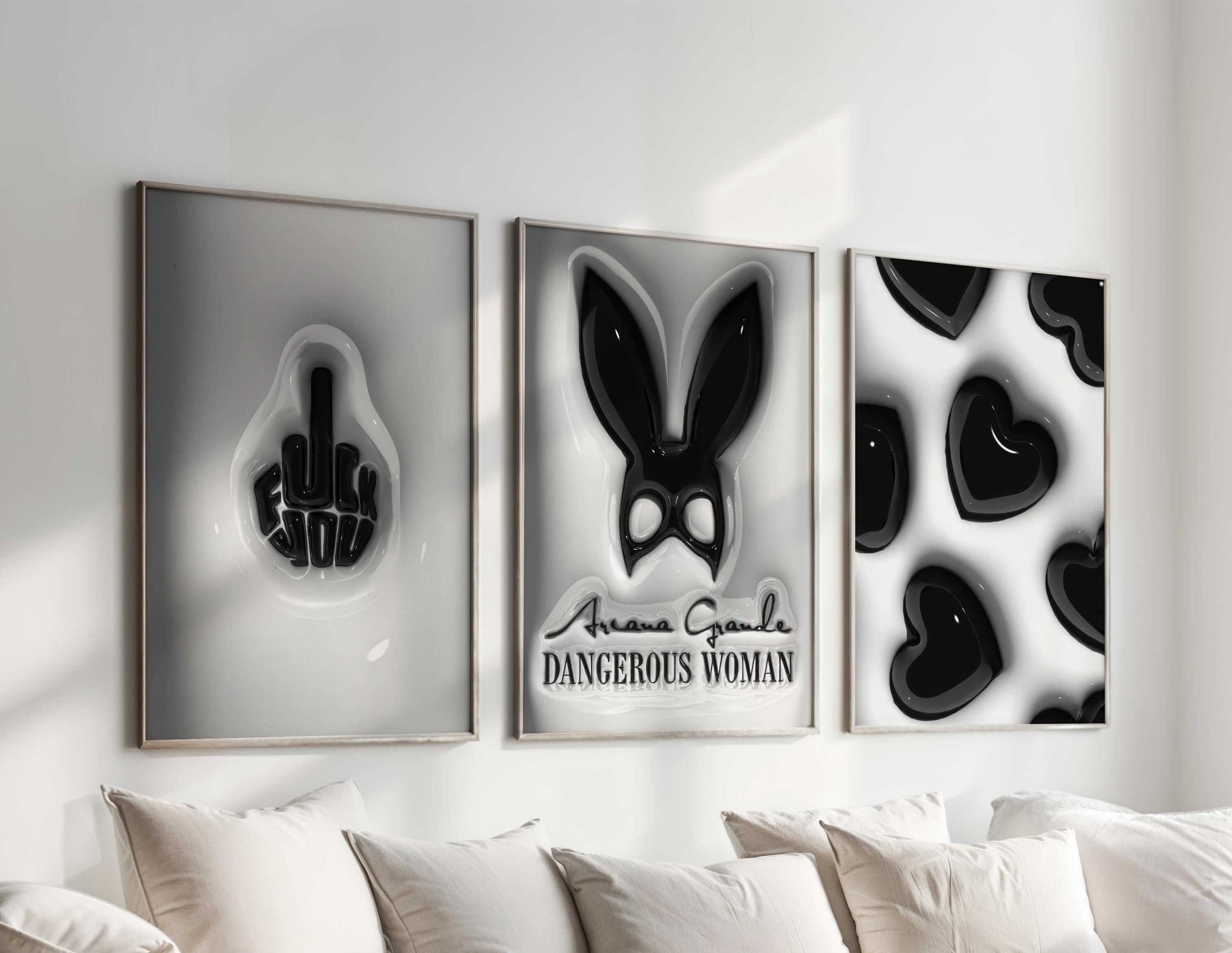 Set of 3 Hypebeast Black and White Posters - Haus of Prints