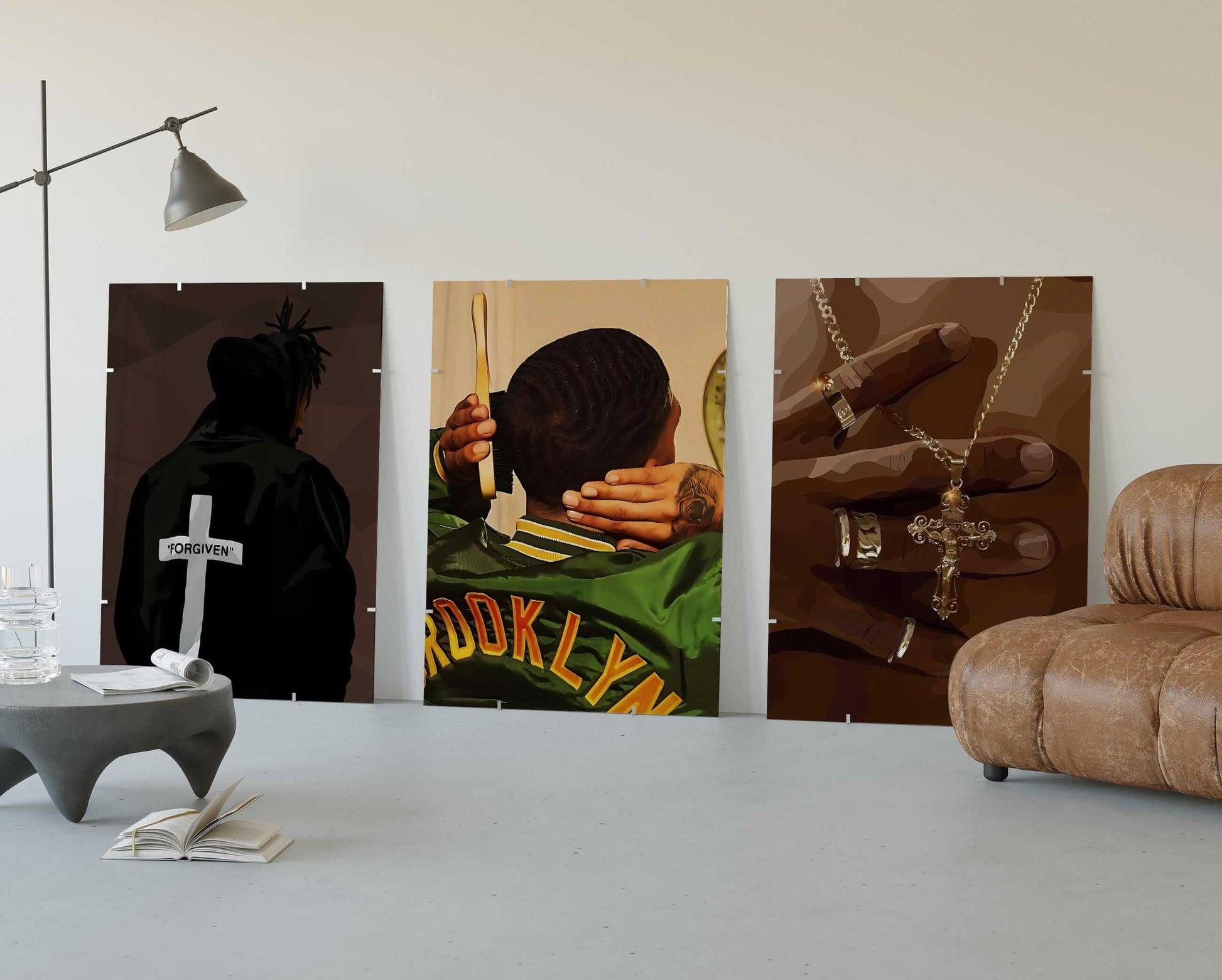 Set of 3 Printable Black Man Wall Art - Haus of Prints