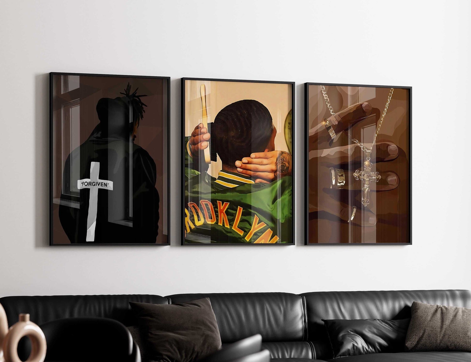 Set of 3 Printable Black Man Wall Art - Haus of Prints