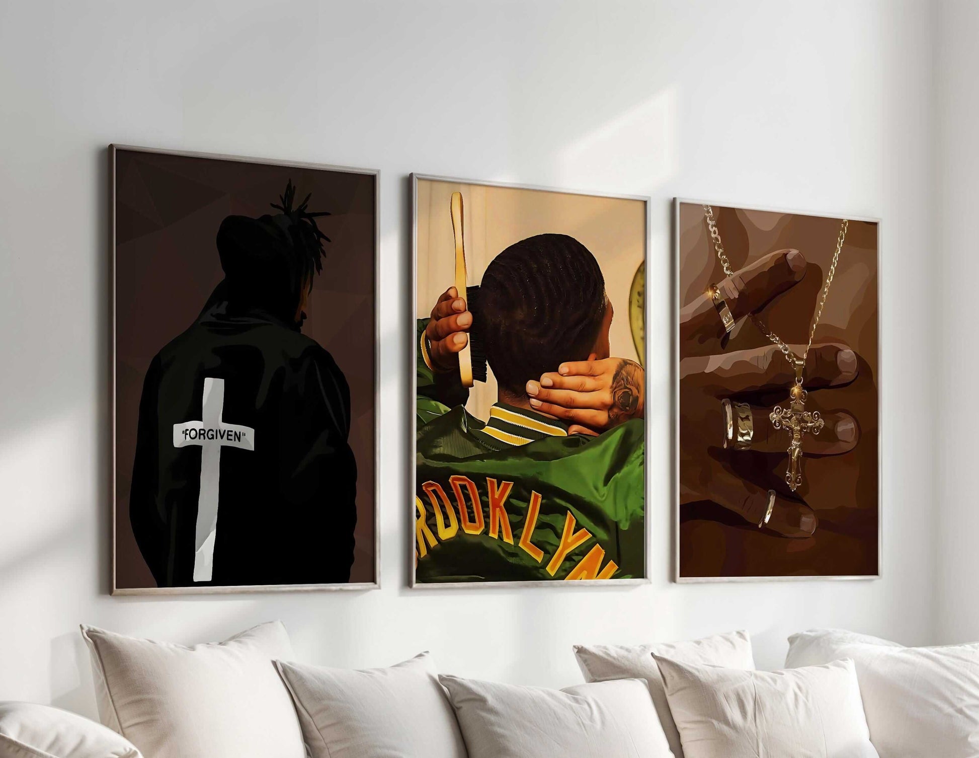 Set of 3 Printable Black Man Wall Art - Haus of Prints