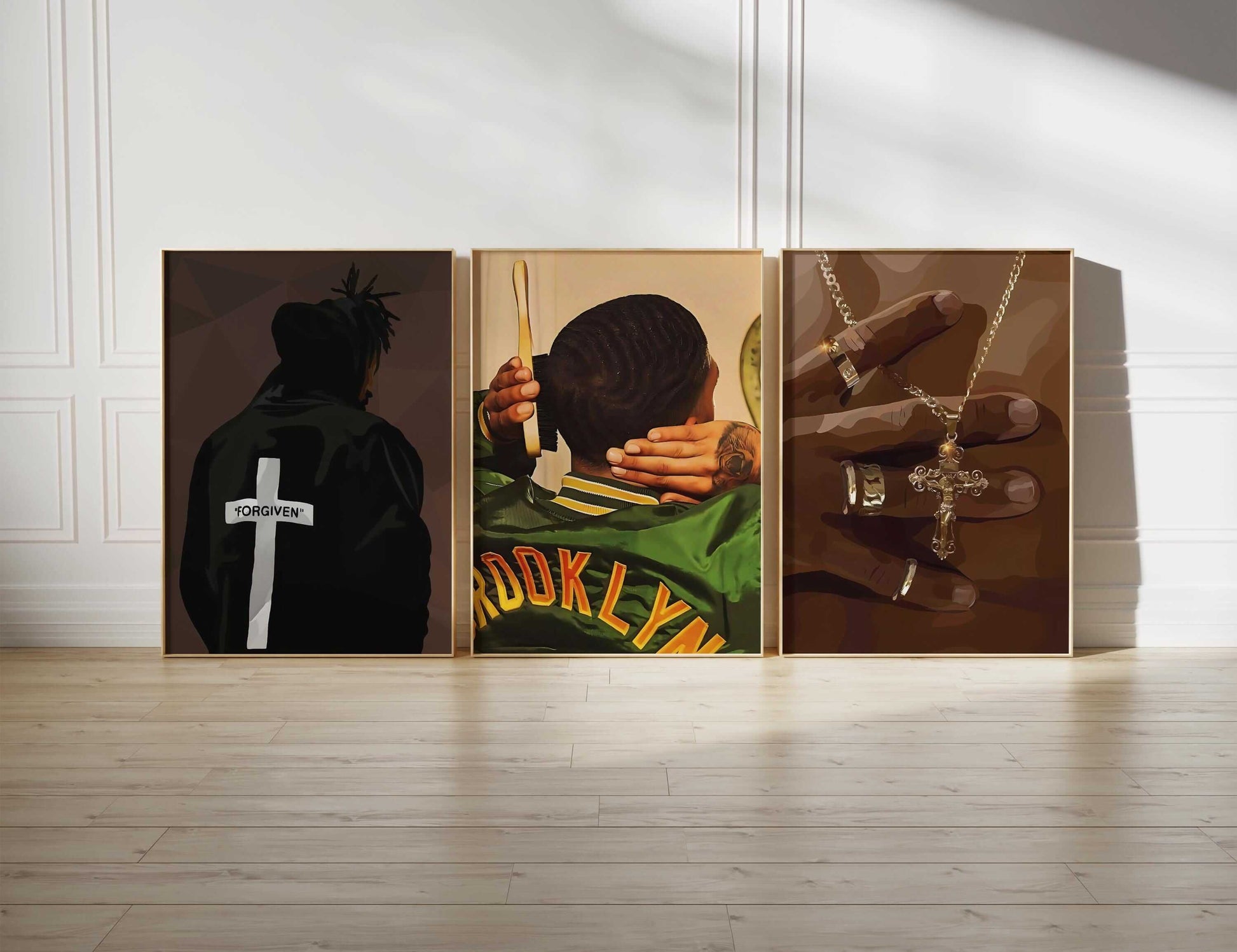 Set of 3 Printable Black Man Wall Art - Haus of Prints