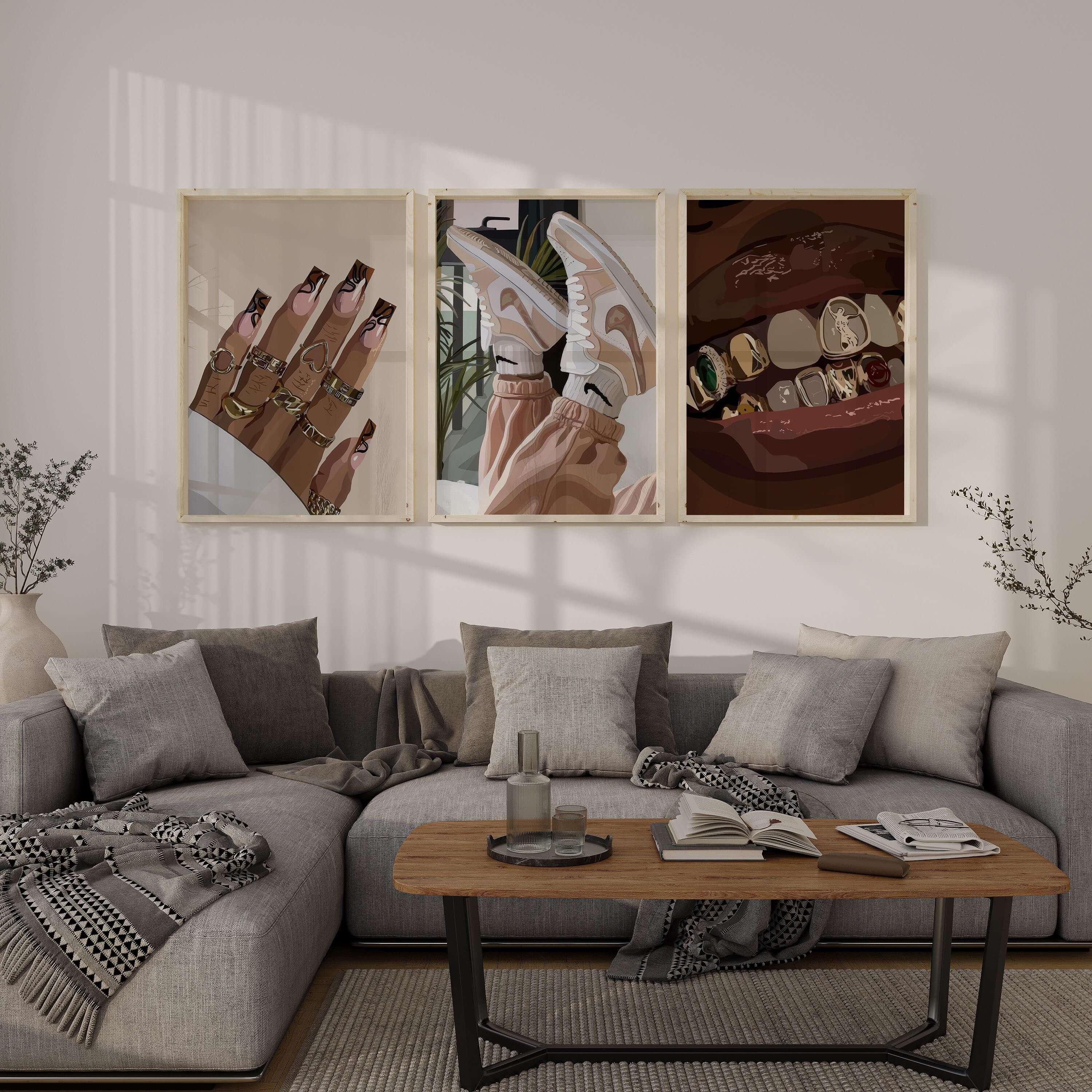 Set of 6 Printable Black Woman Wall Art - Haus of Prints