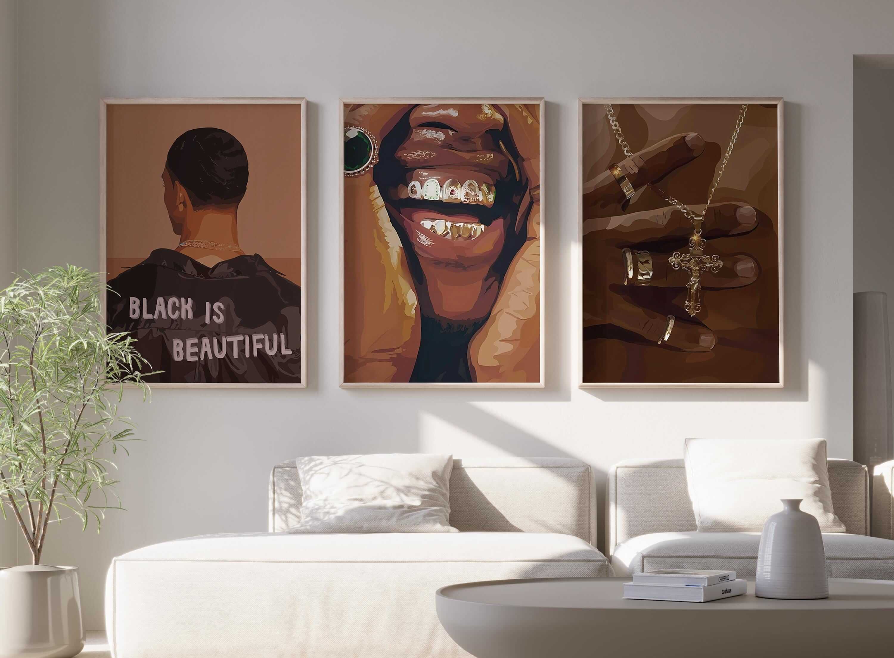Set of 9 Black Men Wall Art - Haus of Prints