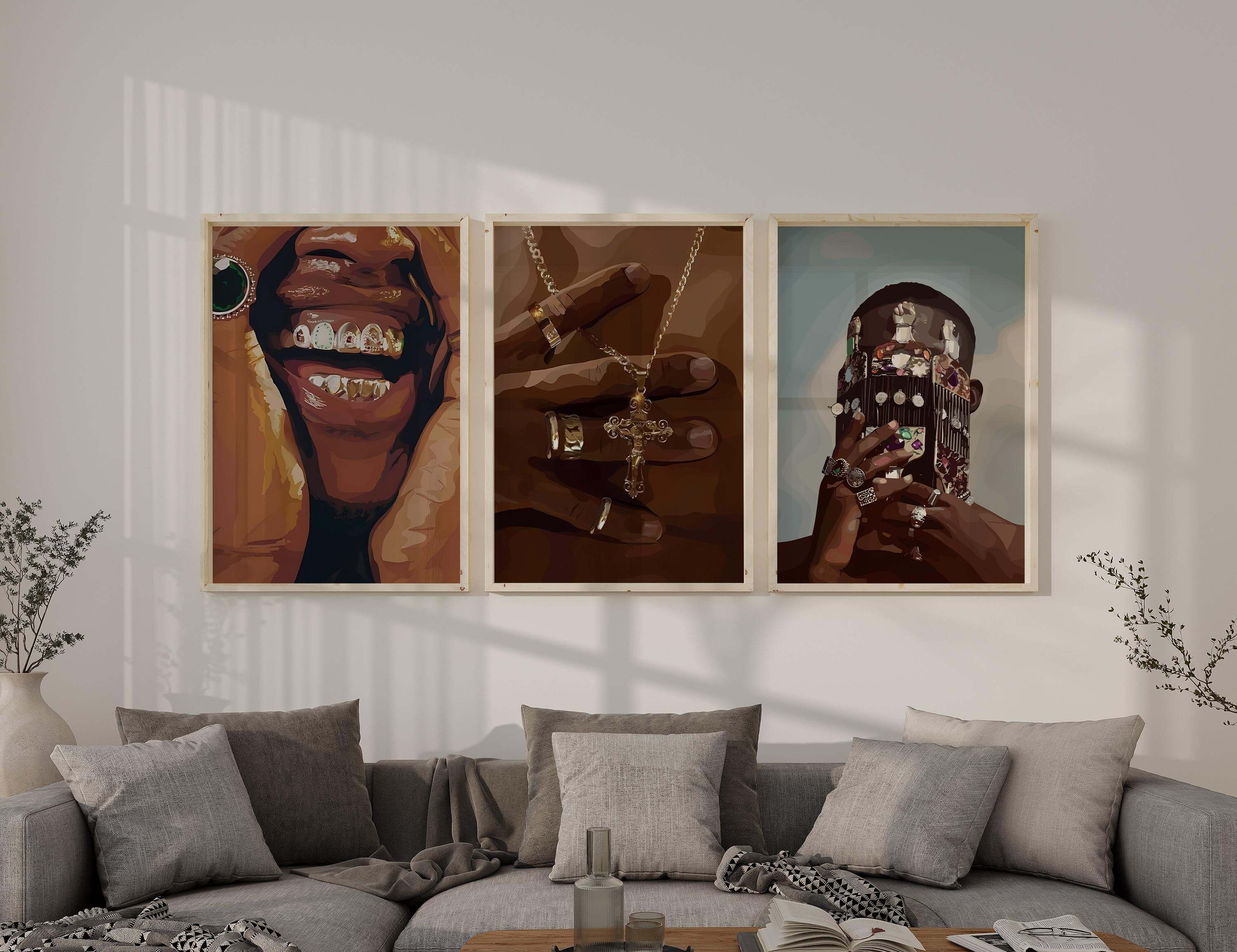 Set of 9 Black Men Wall Art - Haus of Prints