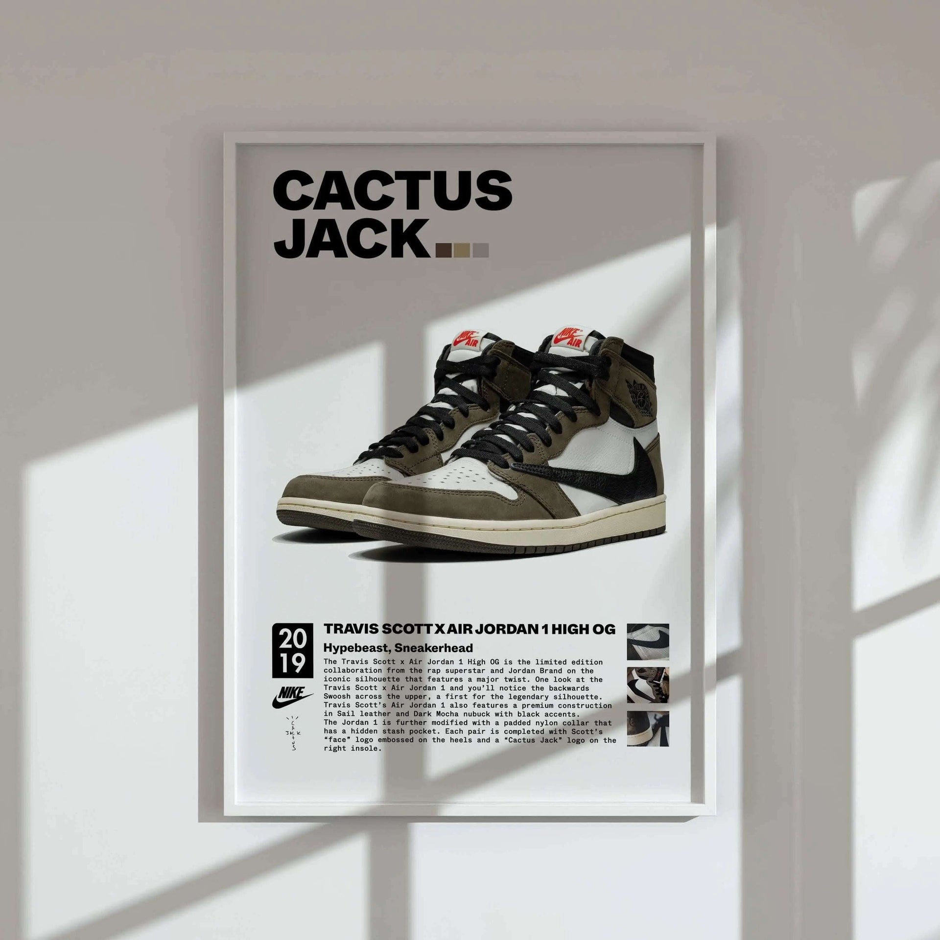 Dynamic digital wall art of sneakers with bold graphics, ideal for sneaker lovers.