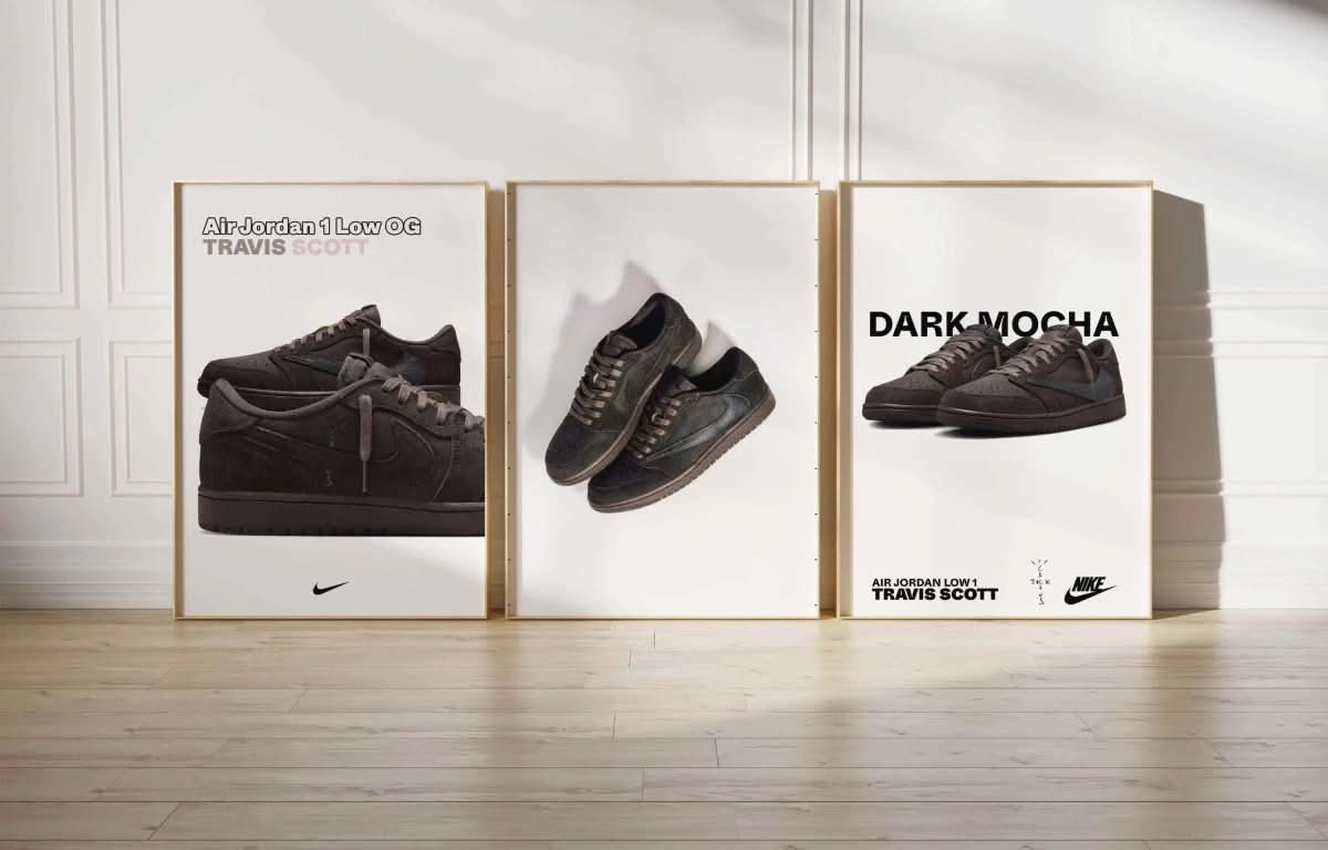 Sneaker Poster Set of 3 Digital Downloads showcasing iconic sports footwear in vibrant designs.