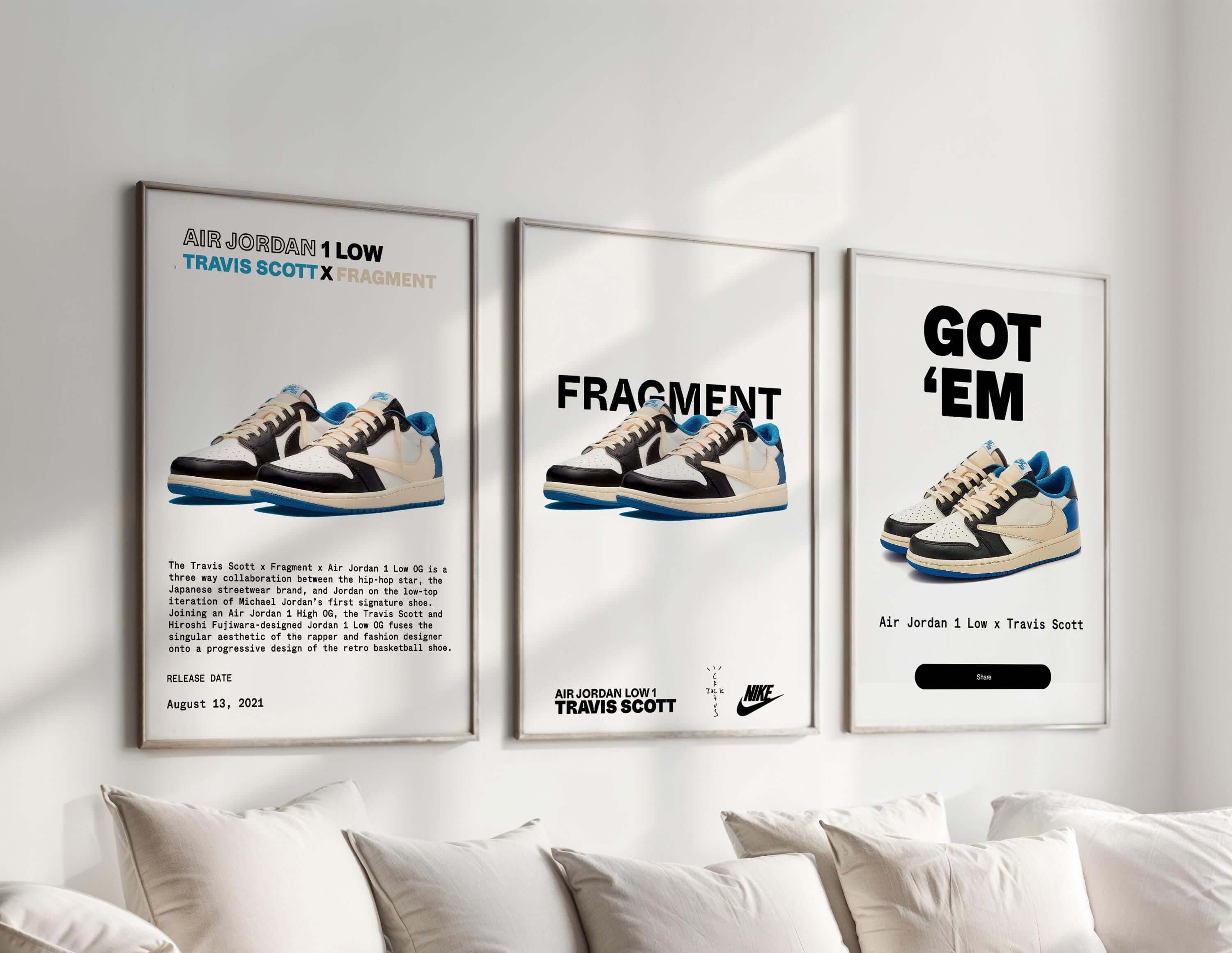 Sneaker Printable Wall Art Set of 3 - Haus of Prints