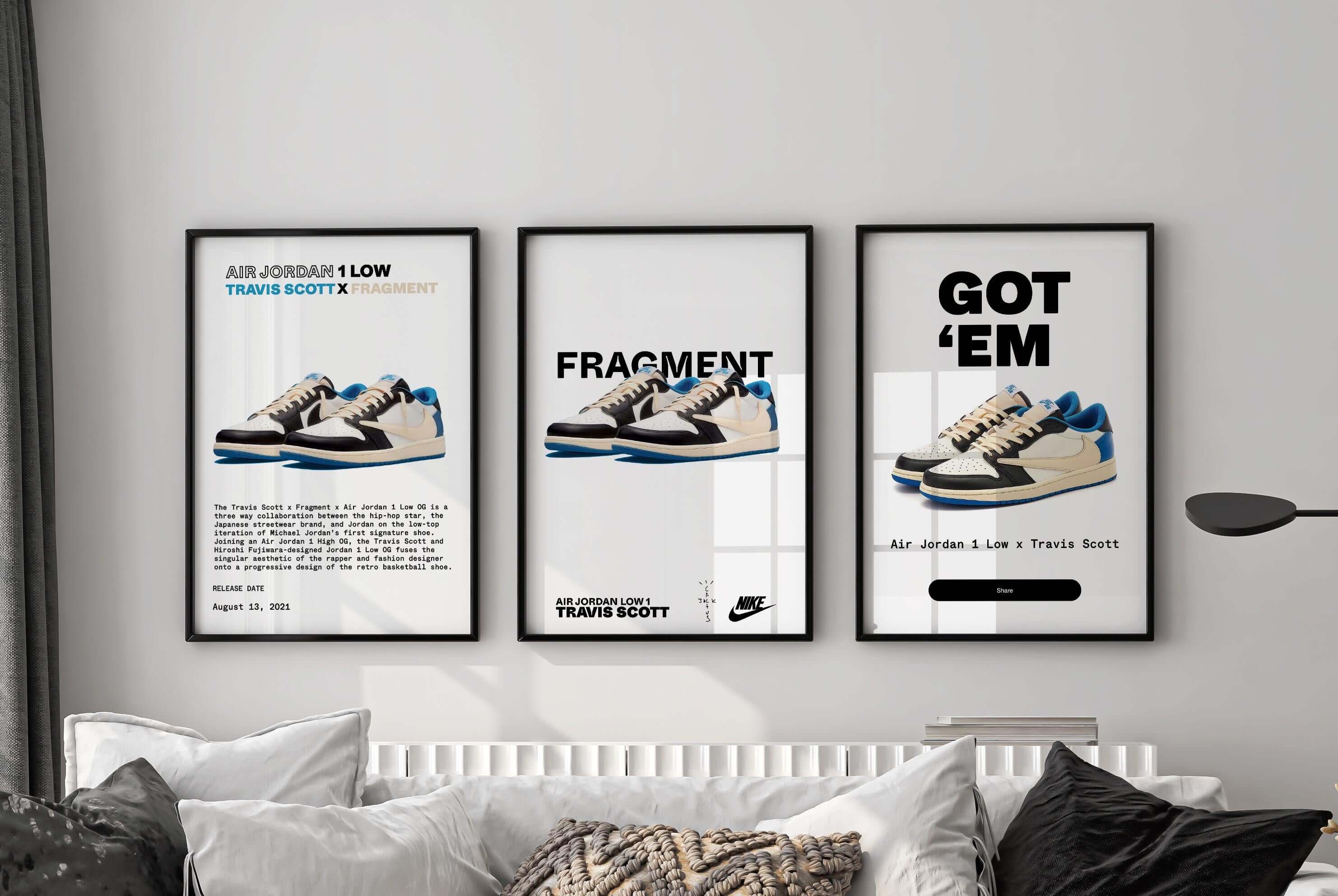 Sneaker Printable Wall Art Set of 3 - Haus of Prints