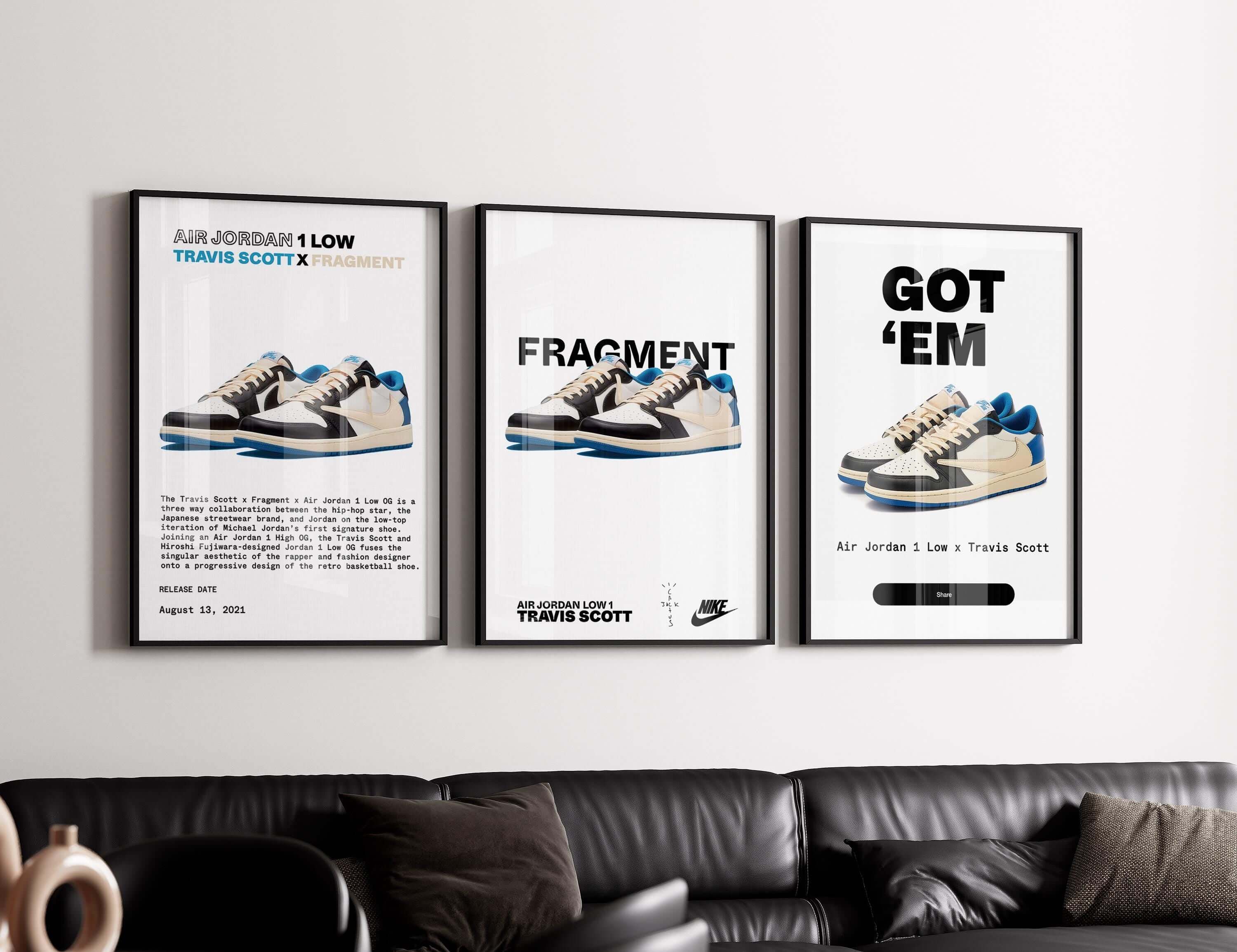 Sneaker Printable Wall Art Set of 3 - Haus of Prints