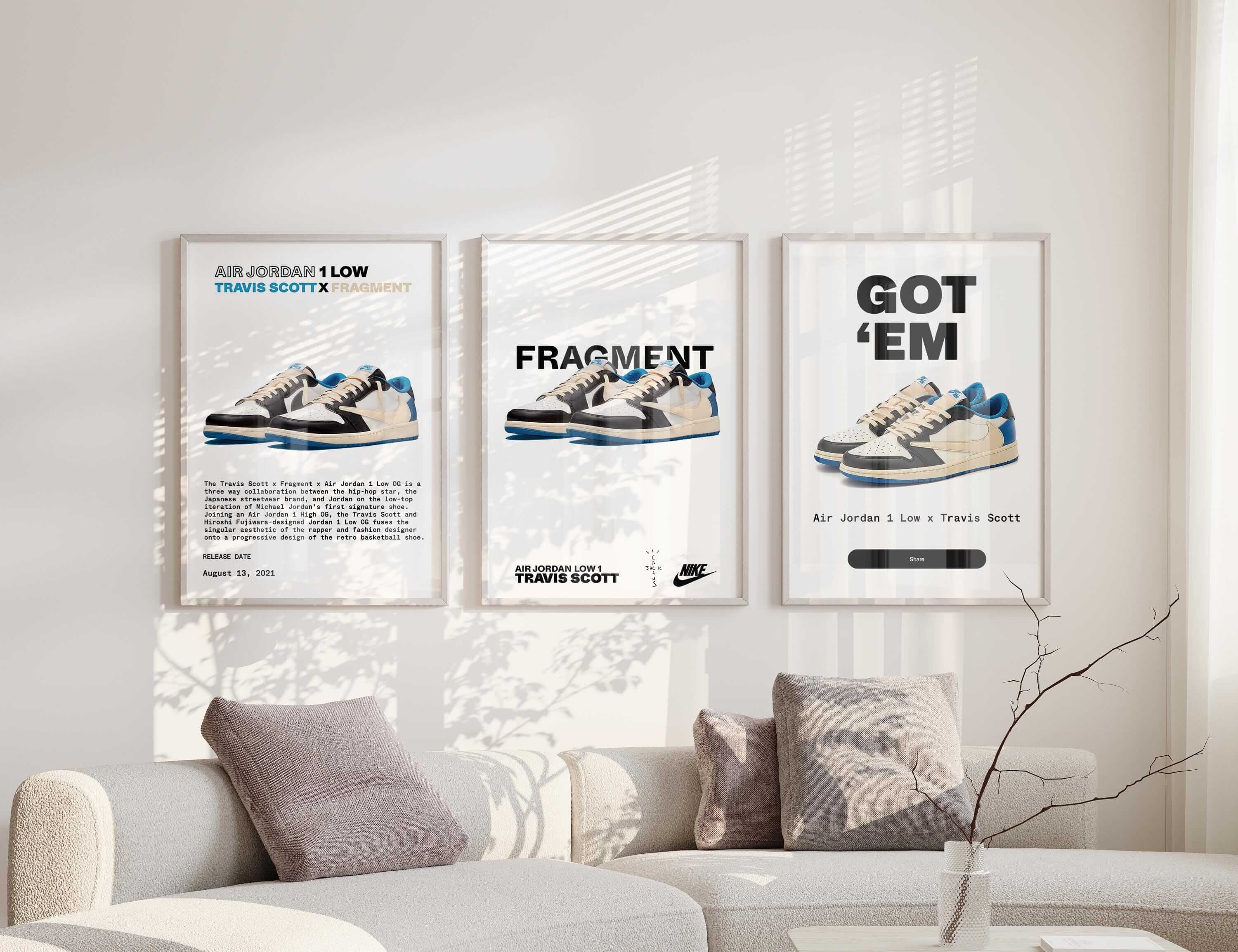 Sneaker Printable Wall Art Set of 3 - Haus of Prints